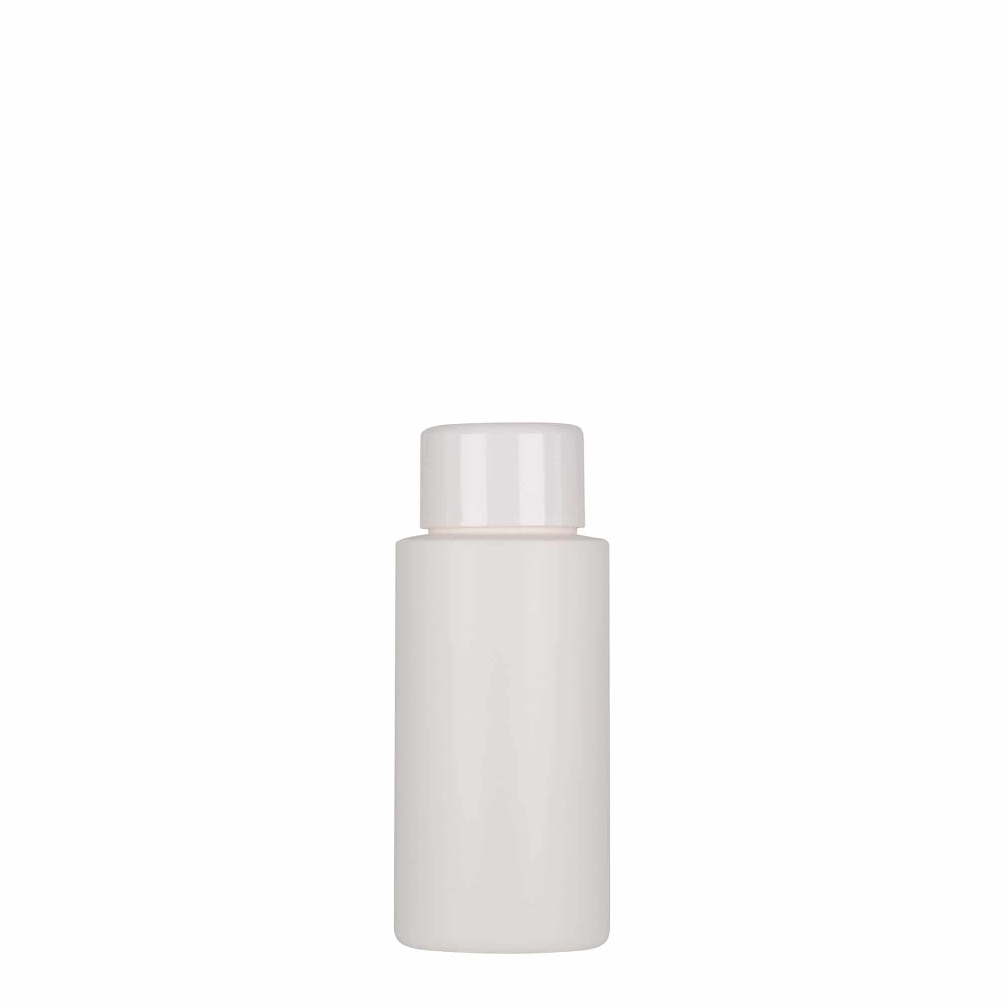 50 ml plastflaska 'Pipe', HDPE, vit, mynning: 24/410