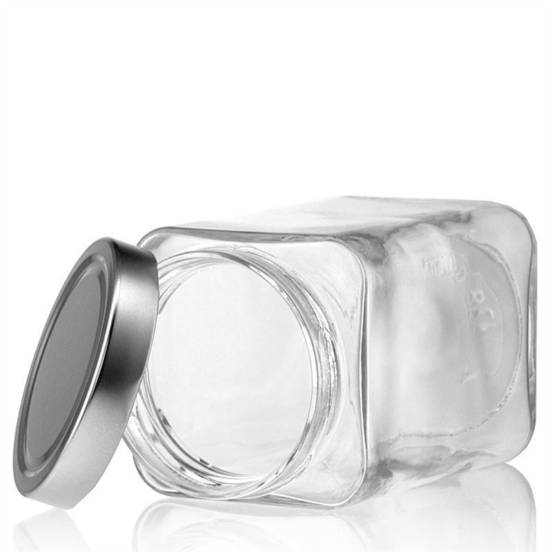 720 ml fyrkantig burk 'Ikarus', mynning: deep twist off (DTO 82)