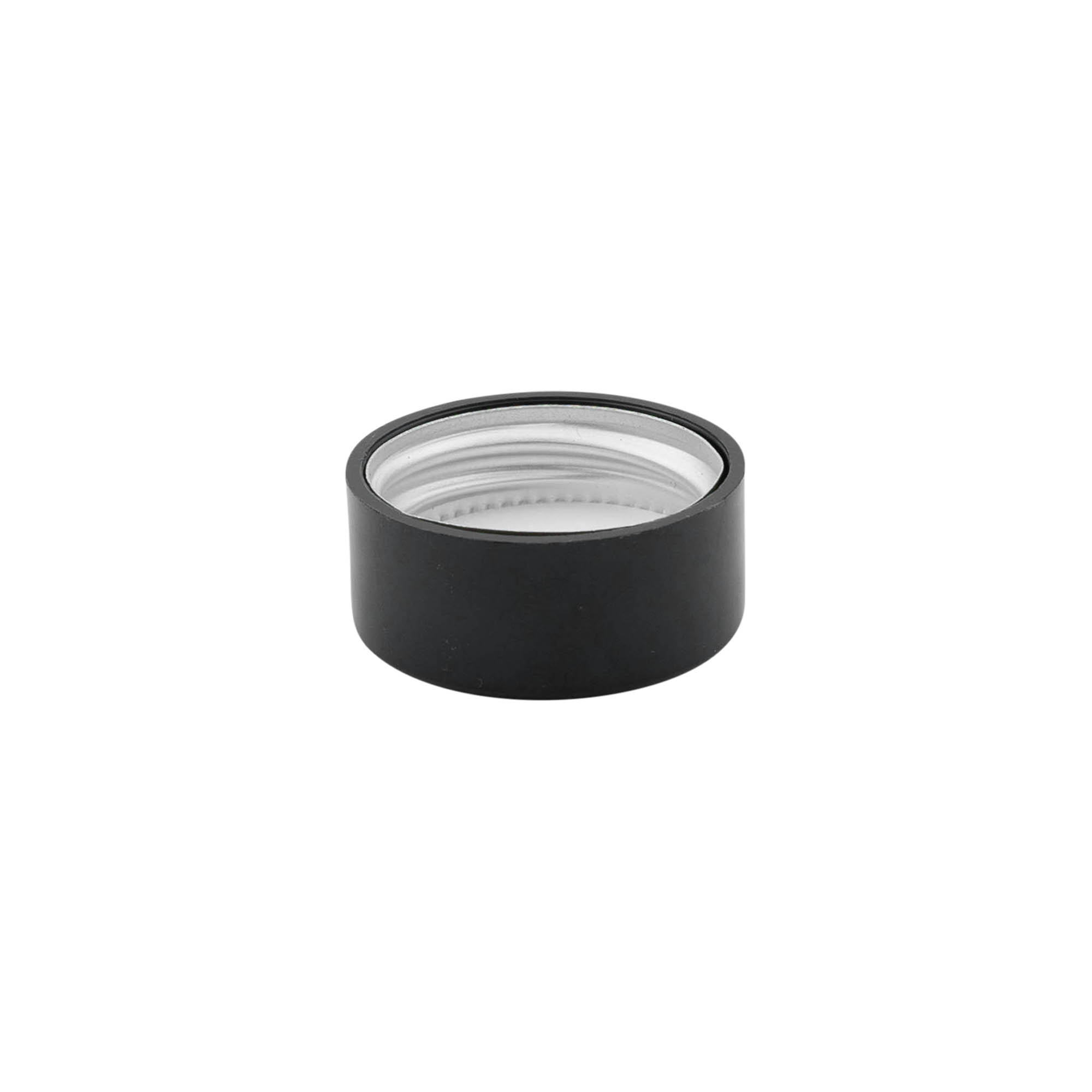 Skruvlock, ABS-plast, svart, för mynning: GPI 28/400