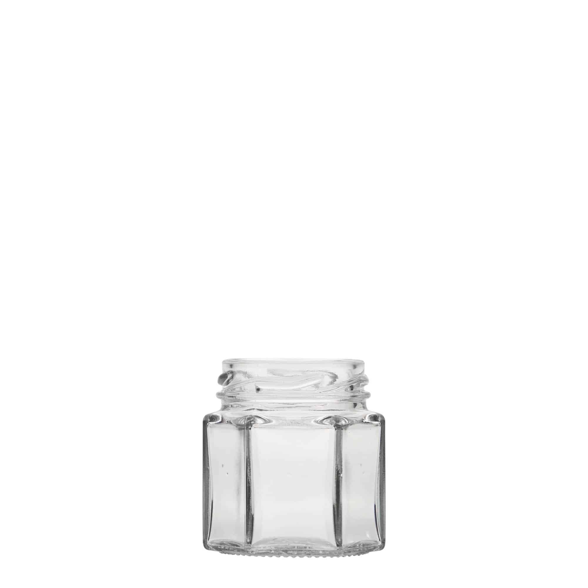 47 ml hexagonal burk, mynning: twist off (TO 43) 47 ml hexagonal burk, mynning: twist off (TO 43)