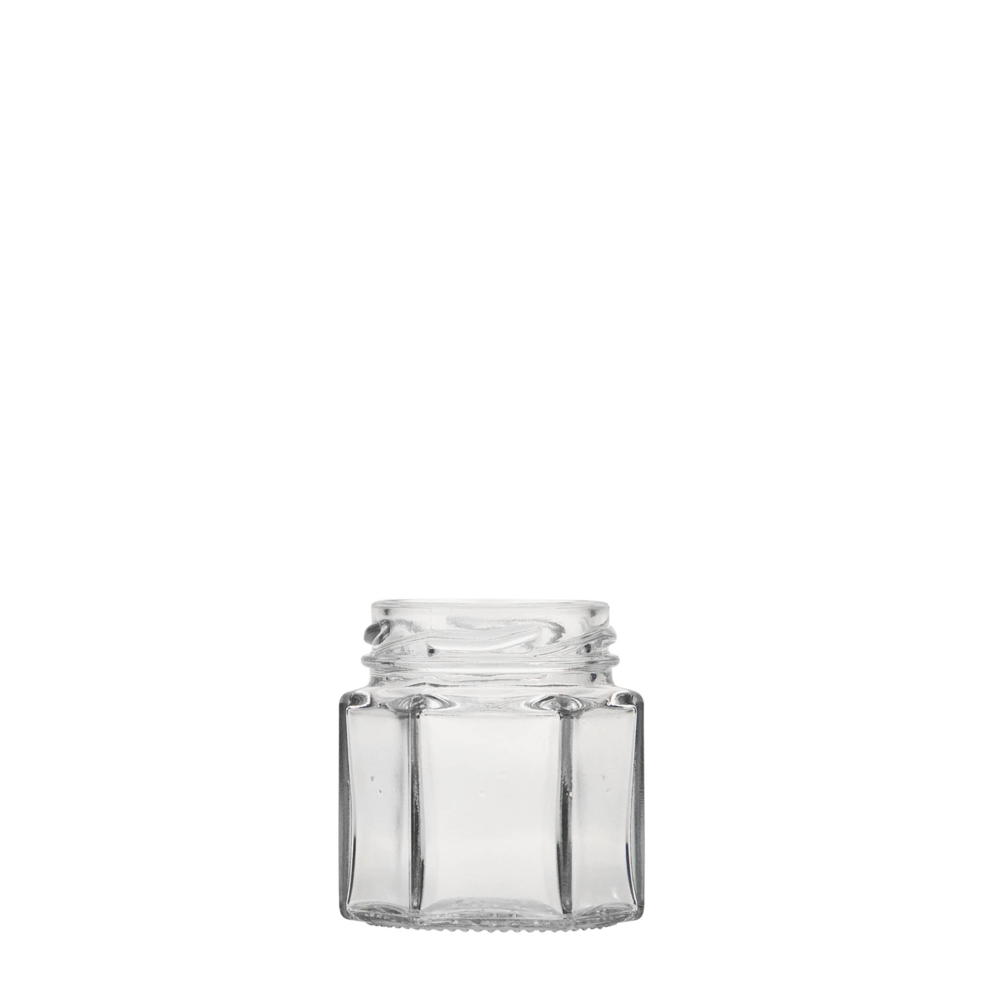 47 ml sexkantigt glas, öppning: twist-off (TO 43) 47 ml sexkantigt glas, öppning: twist-off (TO 43)