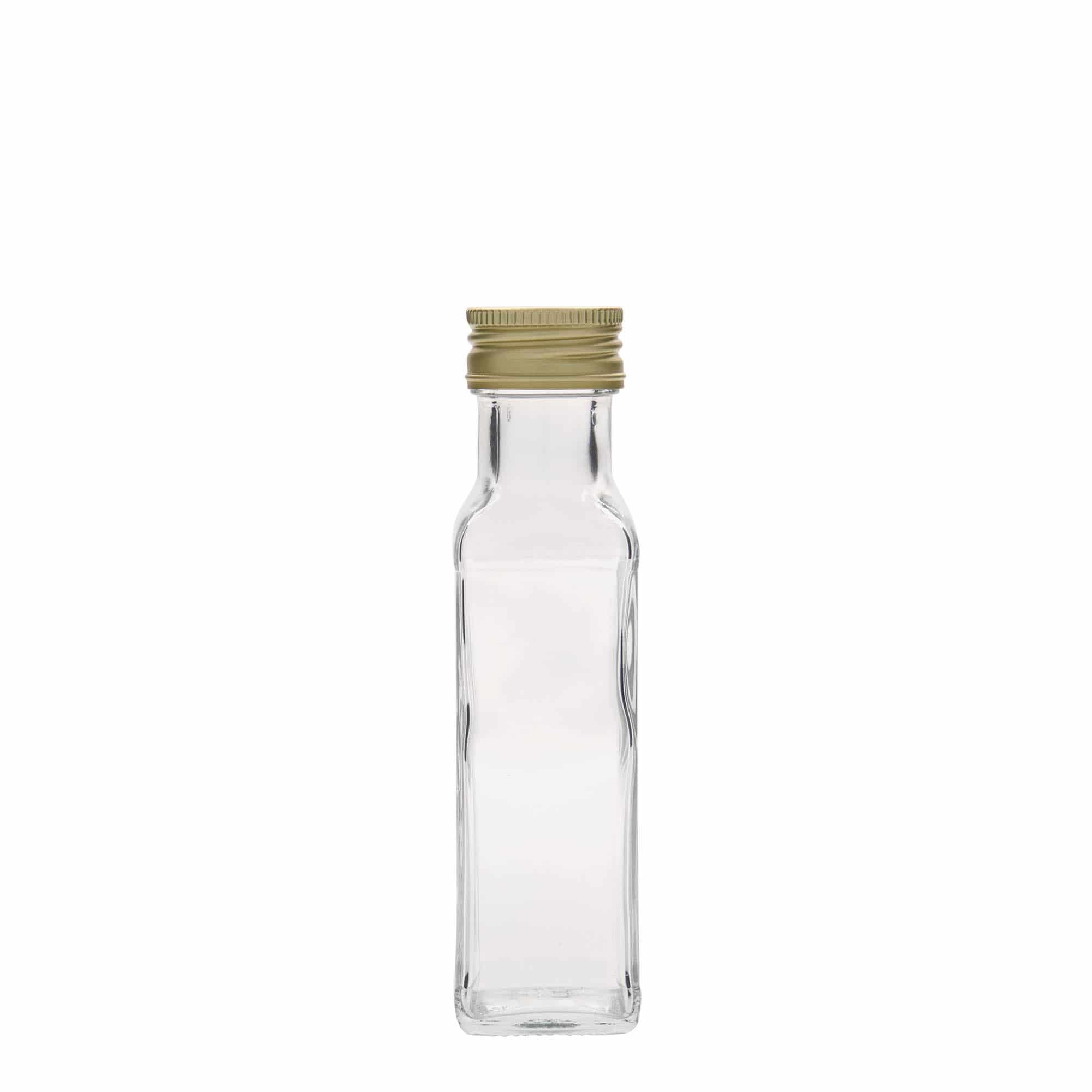 100 ml glasflaska 'Marasca', fyrkantig, öppning: PP 31,5