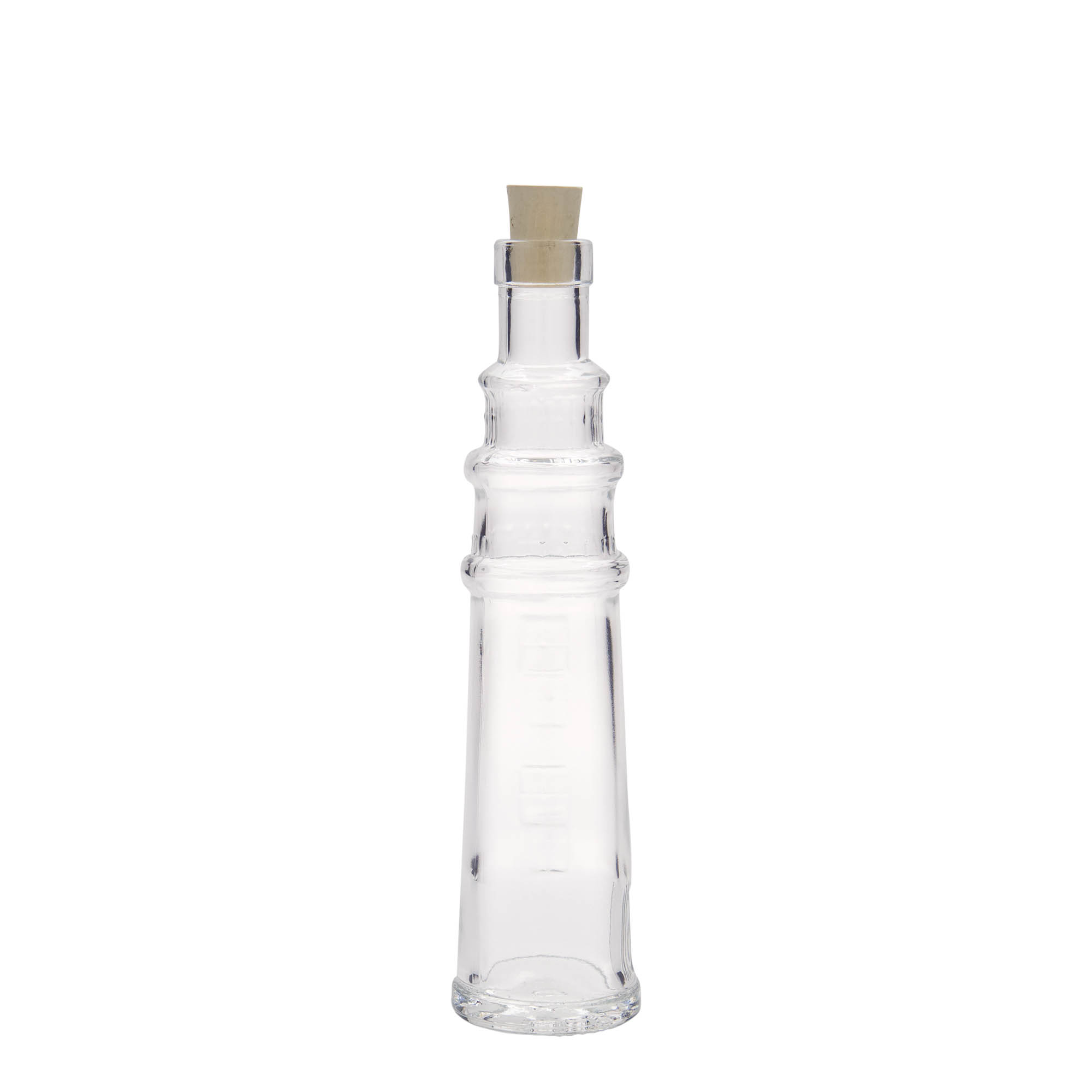 100 ml glasflaska 'Leuchtturm', öppning: kork 100 ml glasflaska 'Leuchtturm', öppning: kork