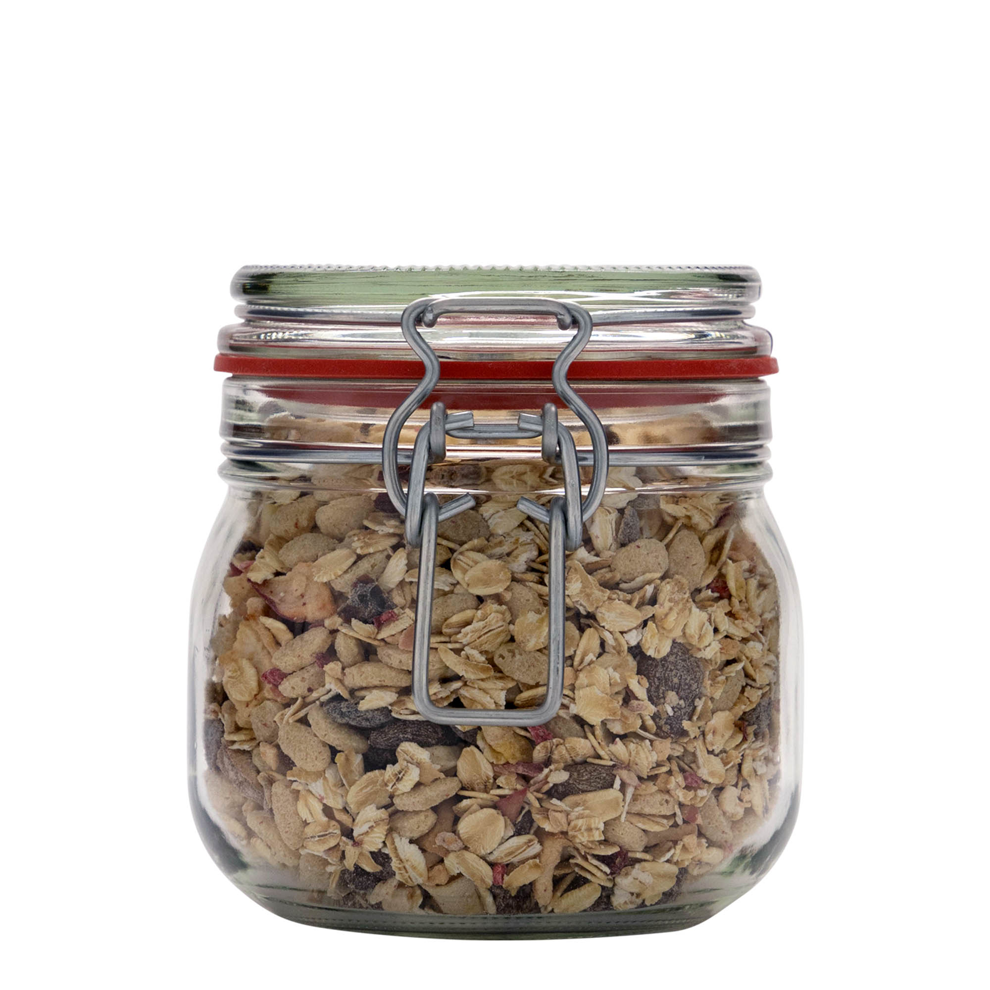 634 ml buktig trådklämma glasburk, öppning: trådklämma lock