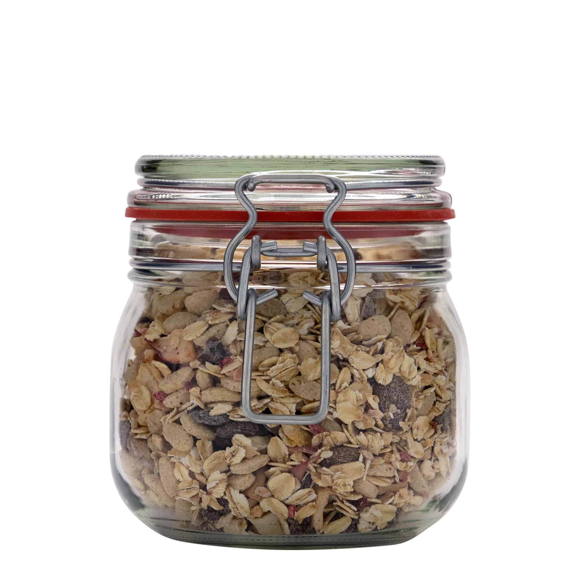 634 ml buktig trådklämma glasburk, öppning: trådklämma lock