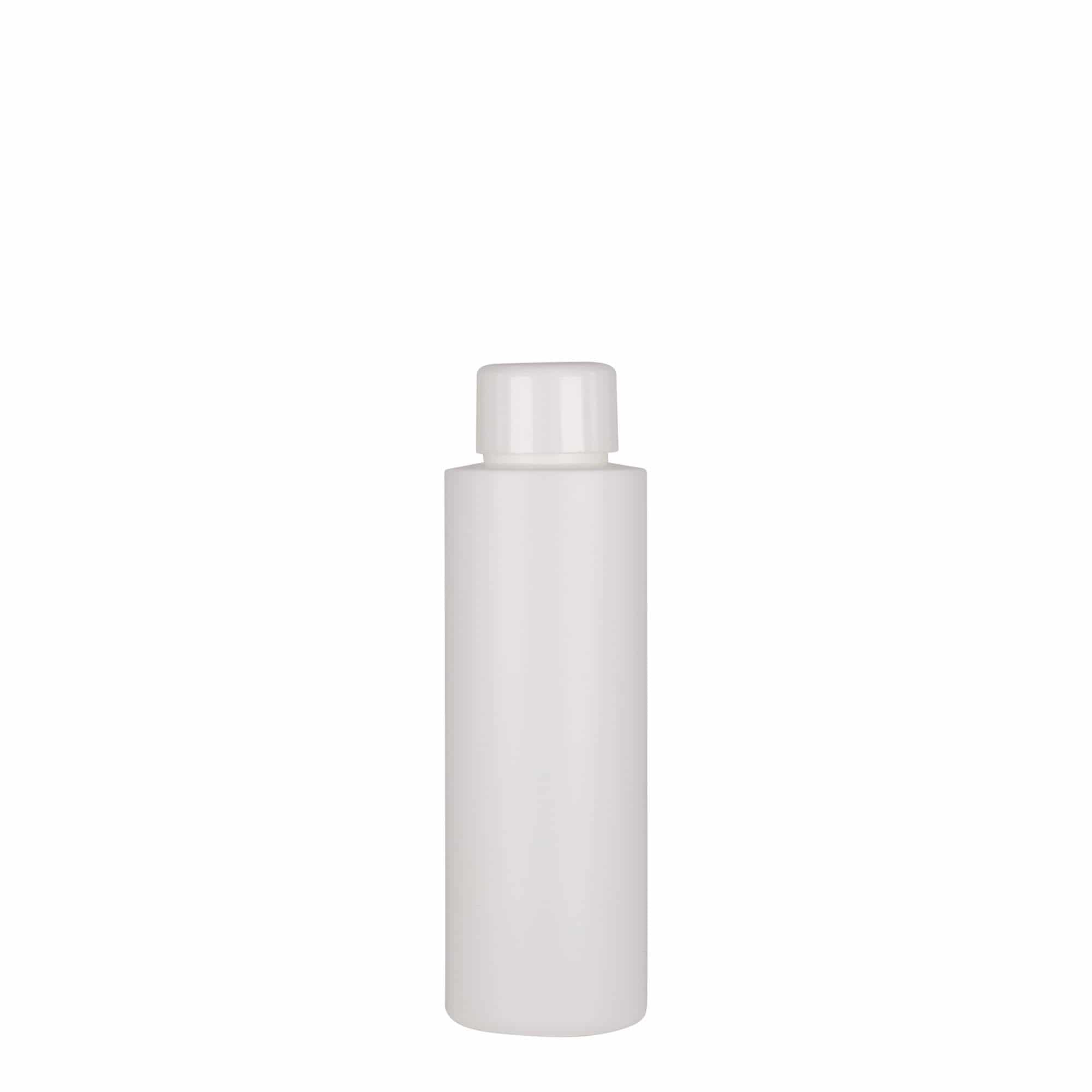 100 ml plastflaska 'Pipe', HDPE, vit, mynning: 24/410