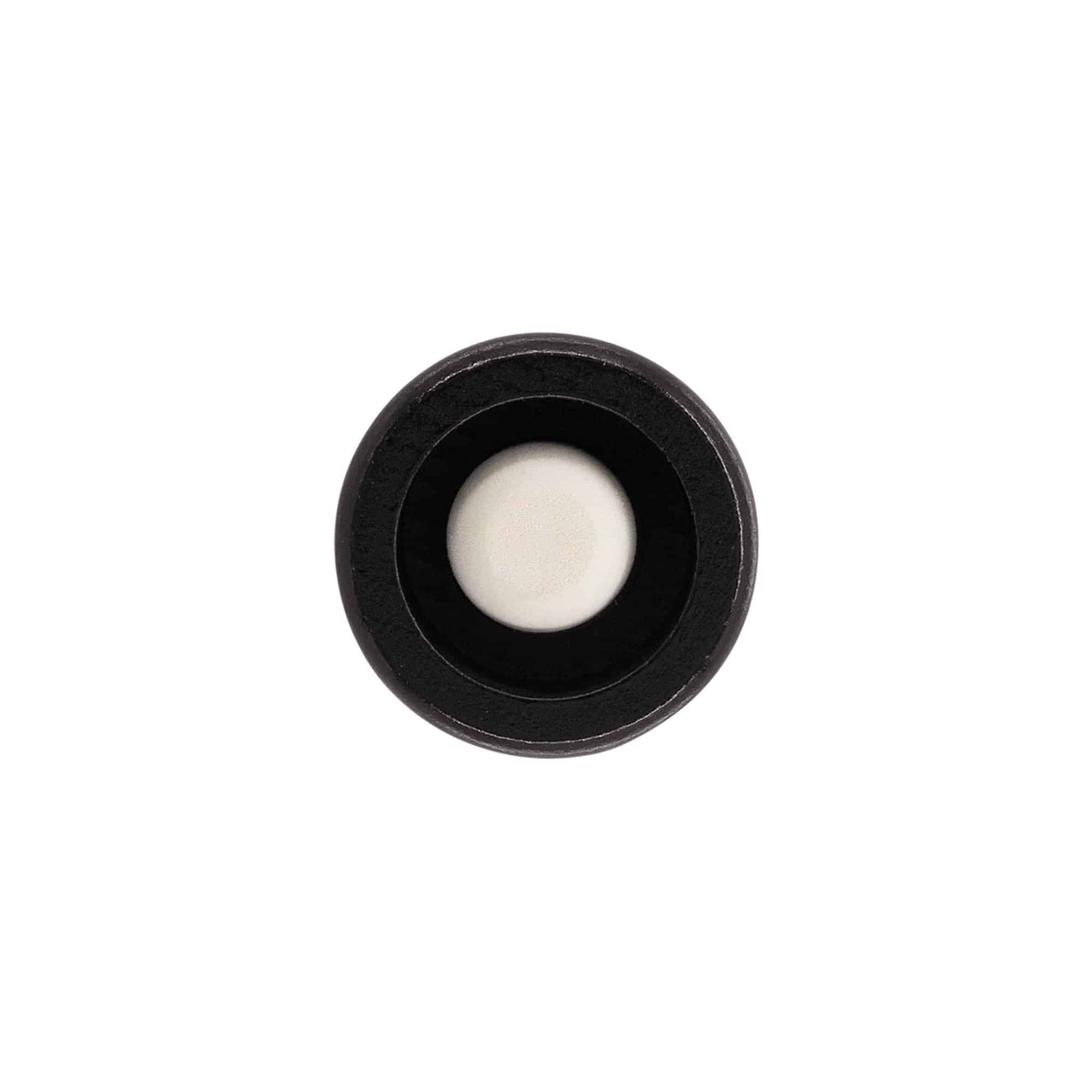 Handtagskork 19 mm "Melon", trä/PE, svart, för mynning: kork