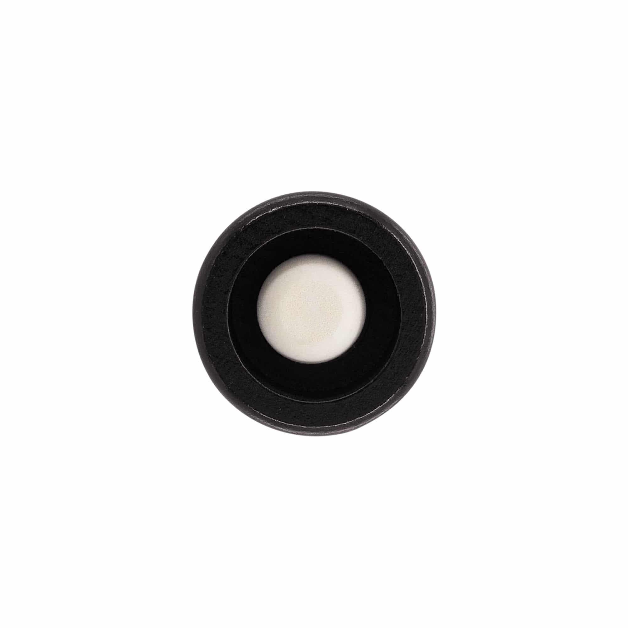 Handtagskork 19 mm "Melon", trä/PE, svart, för mynning: kork