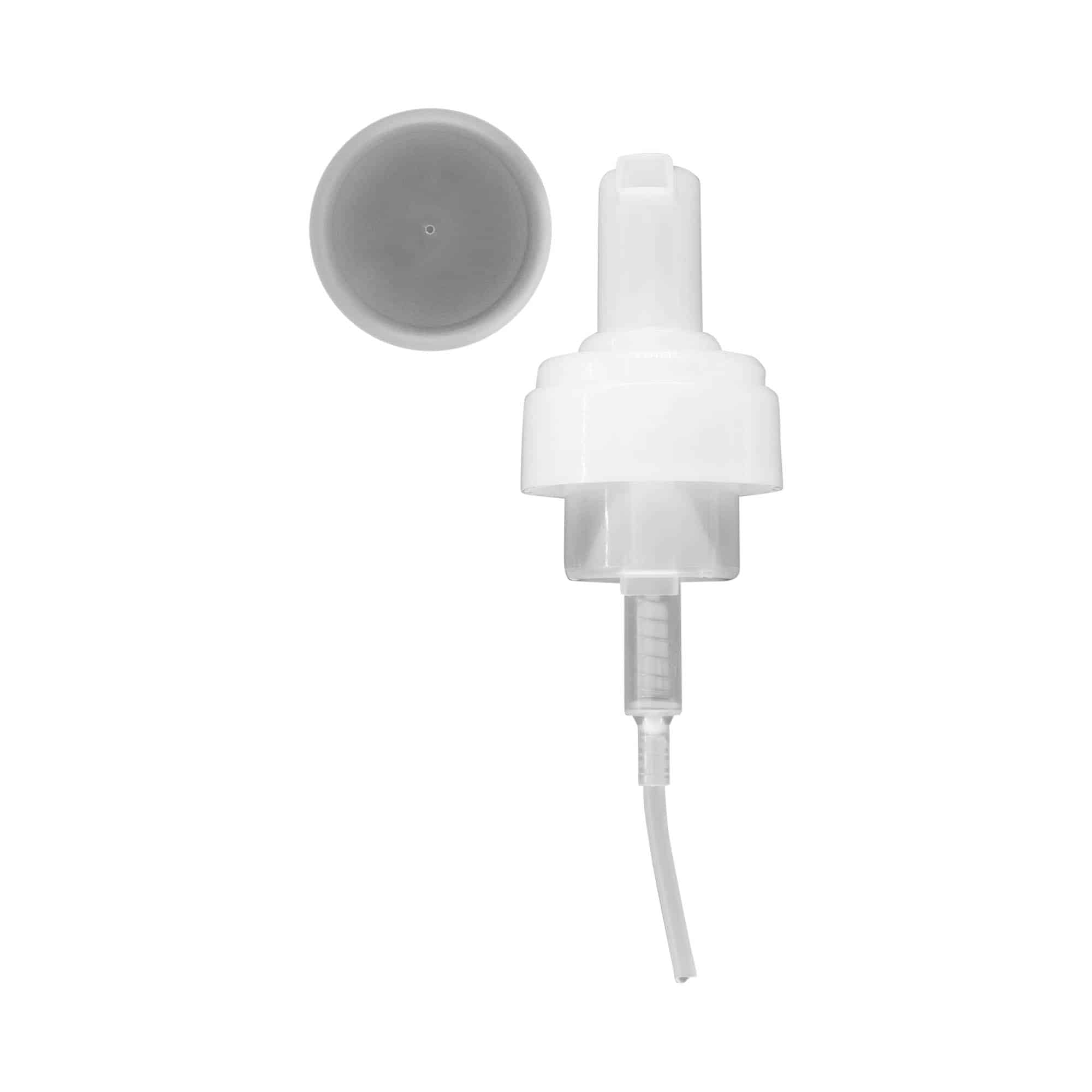 Dispenserflaska 100 ml 'Foamer', PP-plast, vit, för mynning: skruvkapsel