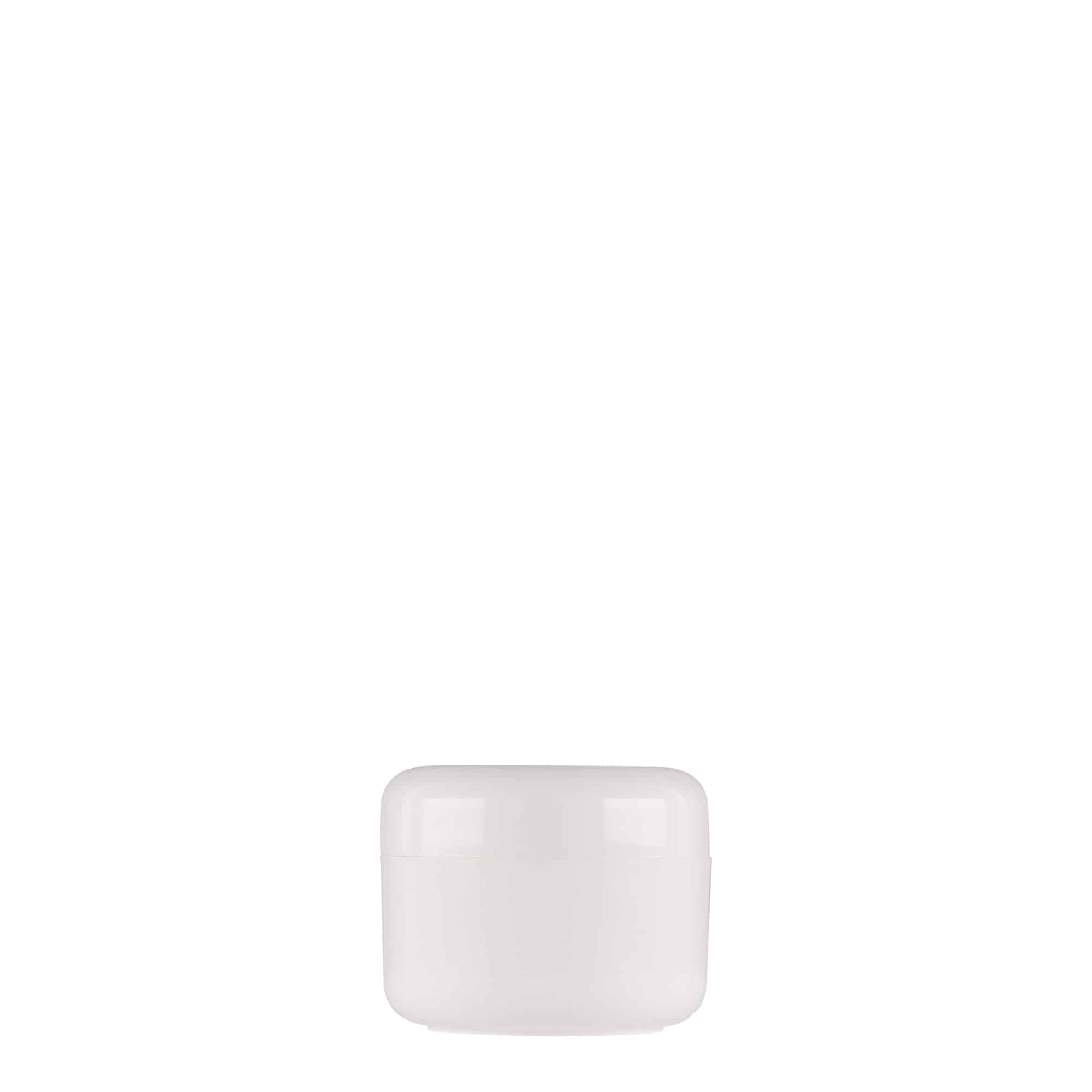 15 ml plastburk 'Bianca', PP, vit, öppning: skruvlock