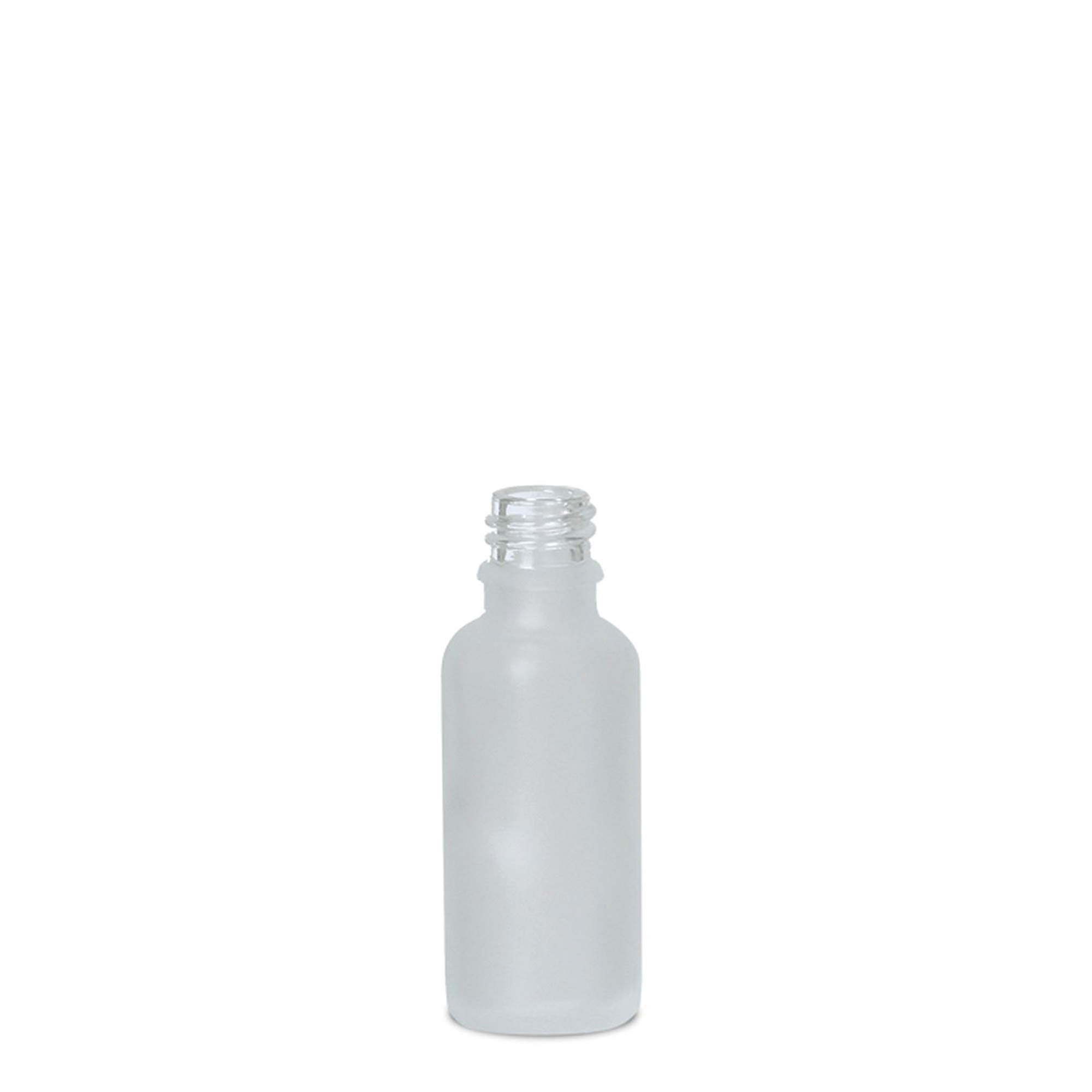 30 ml medicinflaska, glas, frostad, mynning: DIN 18