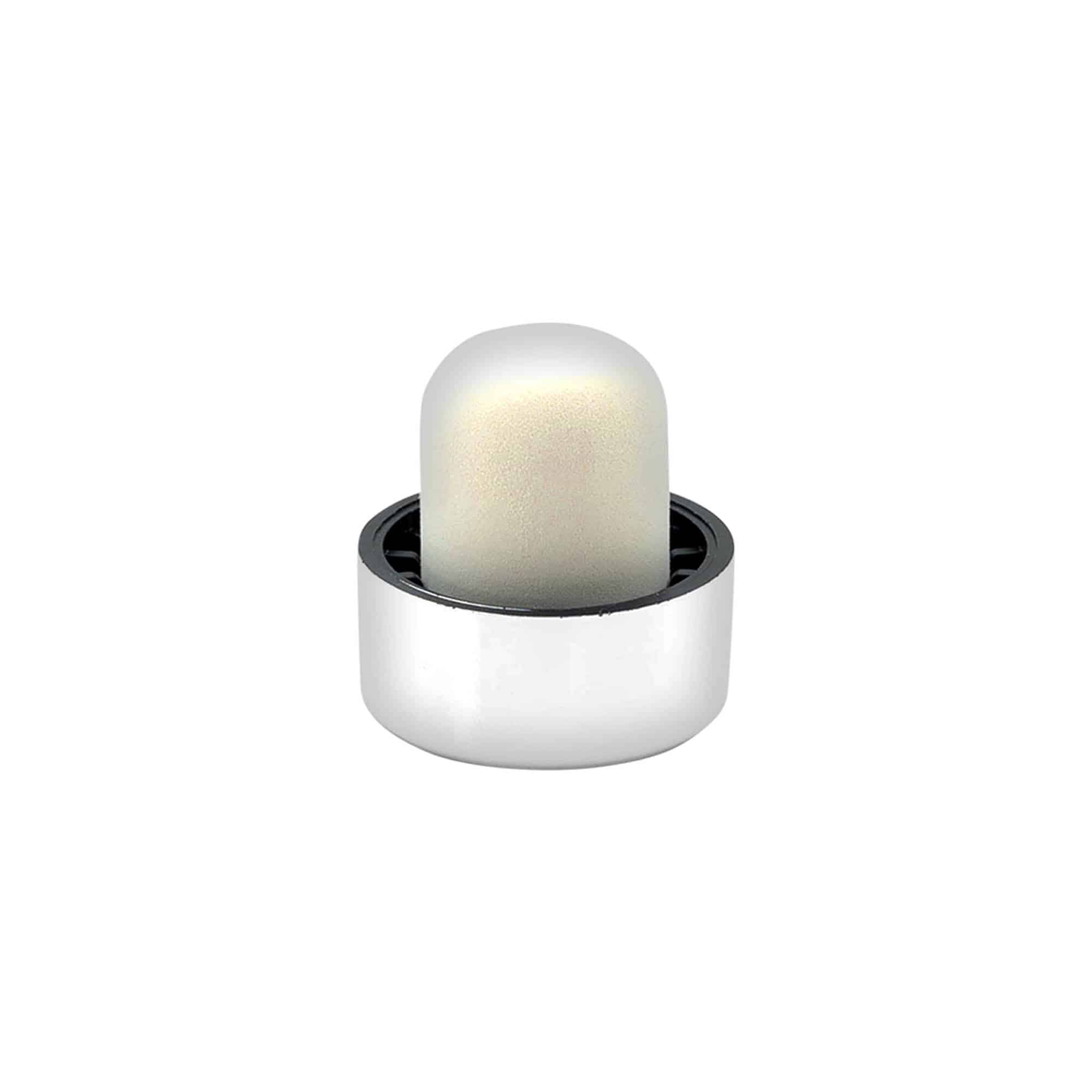 Greppkork 19 mm, plast, silver, för mynning: kork Greppkork 19 mm, plast, silver, för mynning: kork