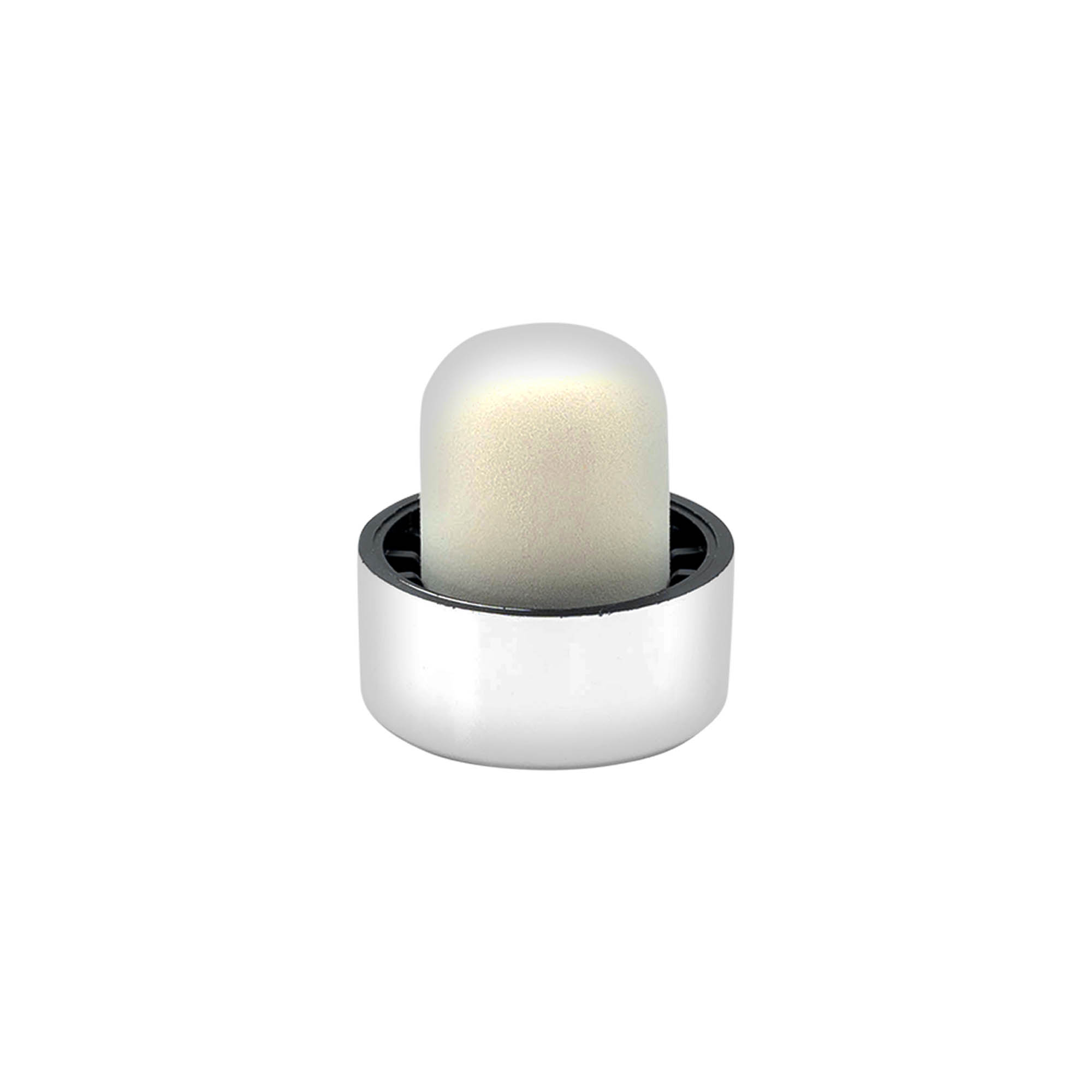 Greppkork 19 mm, plast, silver, för mynning: kork Greppkork 19 mm, plast, silver, för mynning: kork