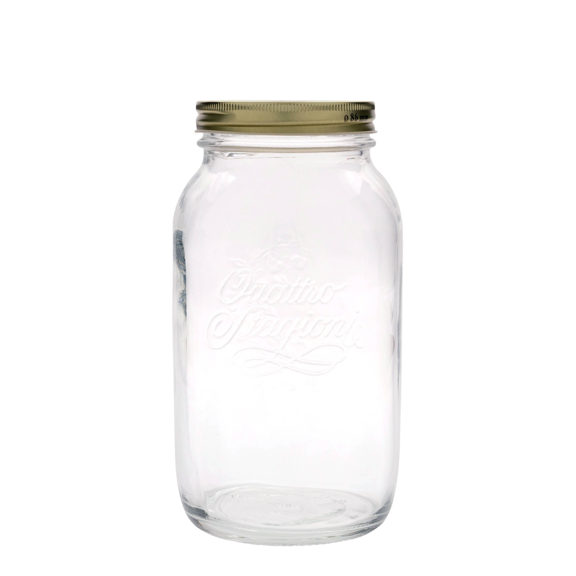 1 500 ml glas 'Quattro Stagioni', öppning: skruvlock 1 500 ml glas 'Quattro Stagioni', öppning: skruvlock