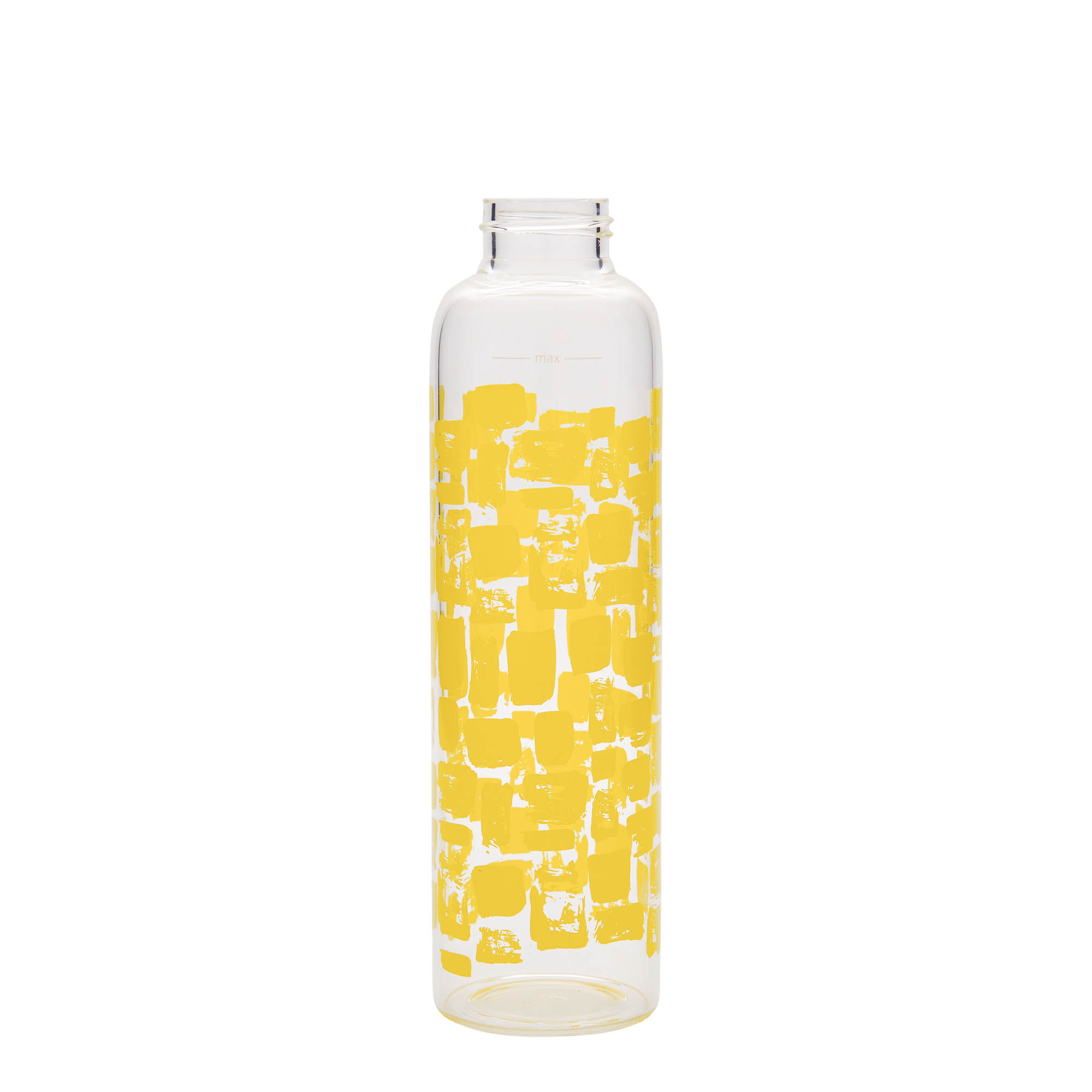 500 ml drickflaska 'Perseus - gula rektanglar', öppning: skruvlock