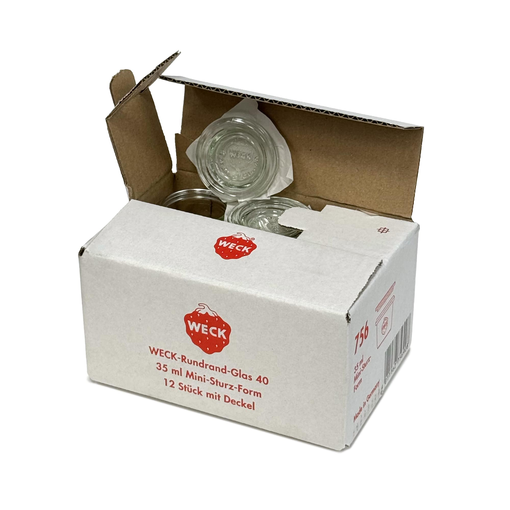 12x 35 ml WECK-störtglas med glaslock RR 40