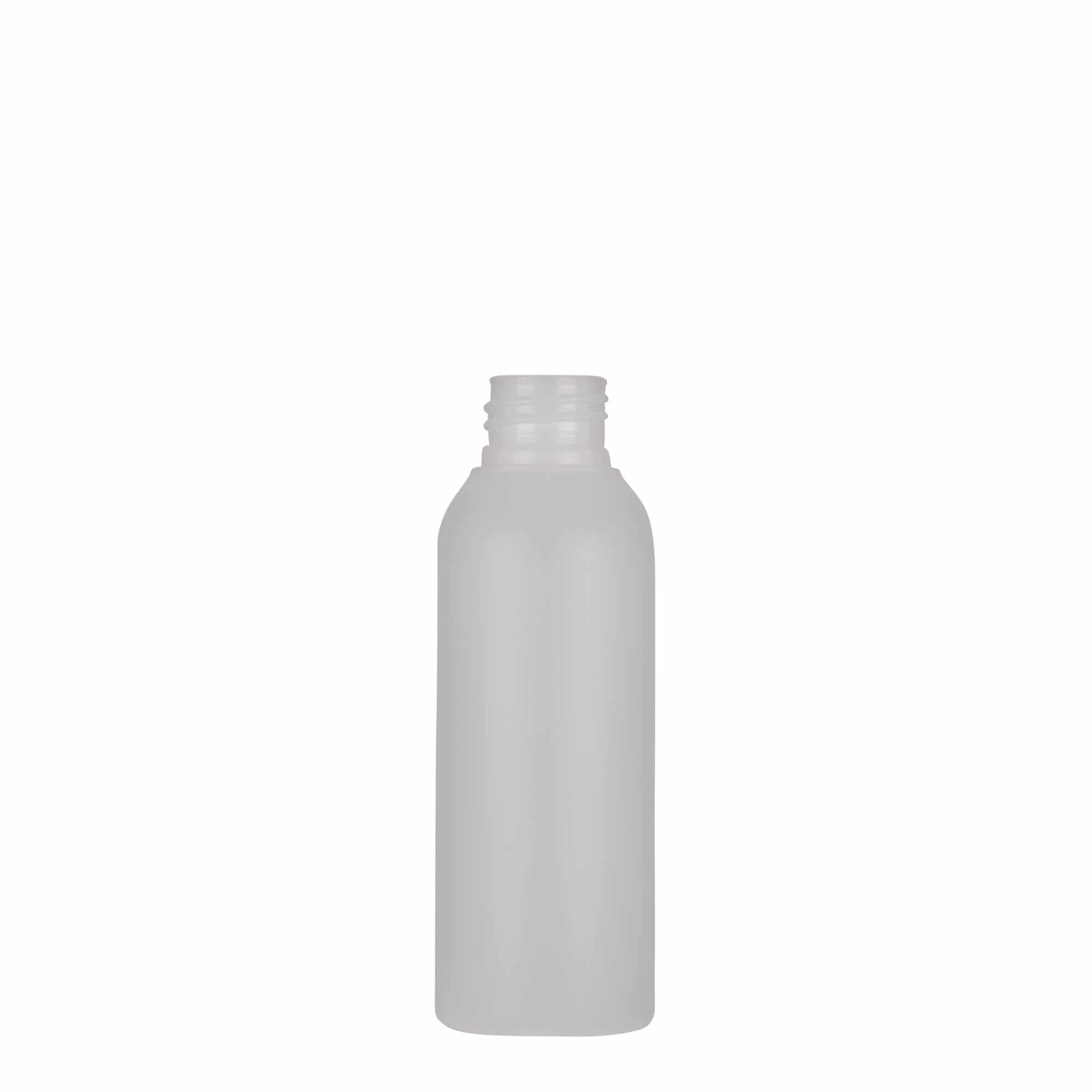 100 ml plastflaska 'Tuffy', HDPE, natur, öppning: 24/410