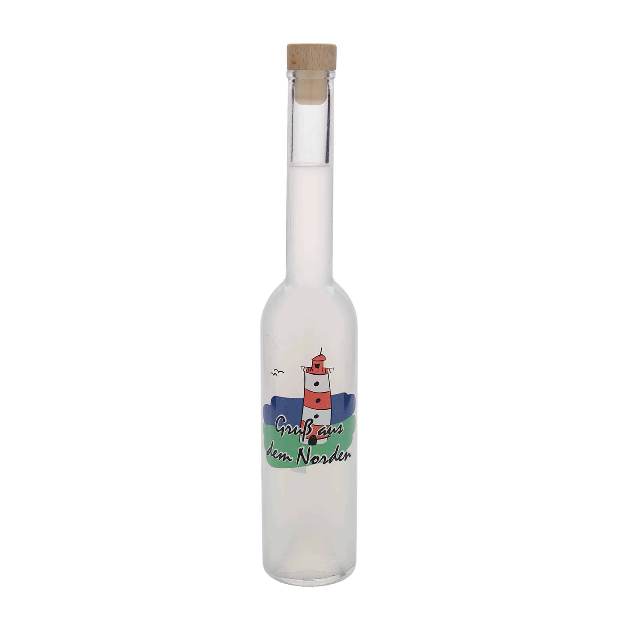 350 ml glasflaska 'Opera', motiv: Norden, mynning: kork