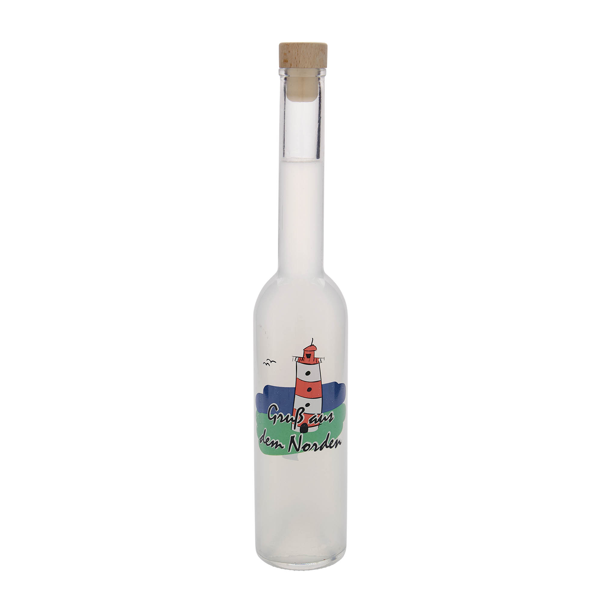 350 ml glasflaska 'Opera', motiv: Norden, öppning: kork