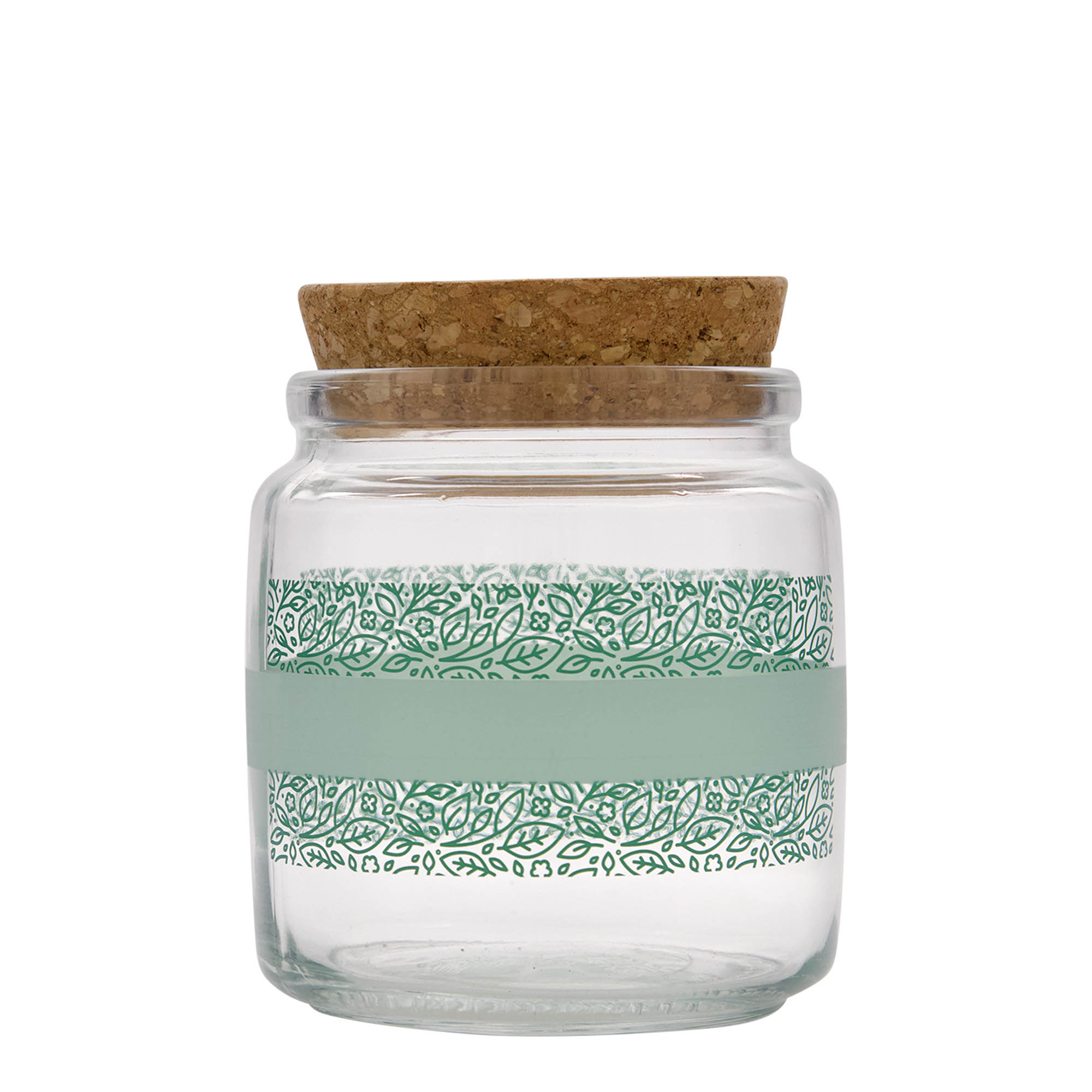 750 ml korkglas 'Giara', motiv: Naturalmente verde, mynning: kork 750 ml korkglas 'Giara', motiv: Naturalmente verde, mynning: kork