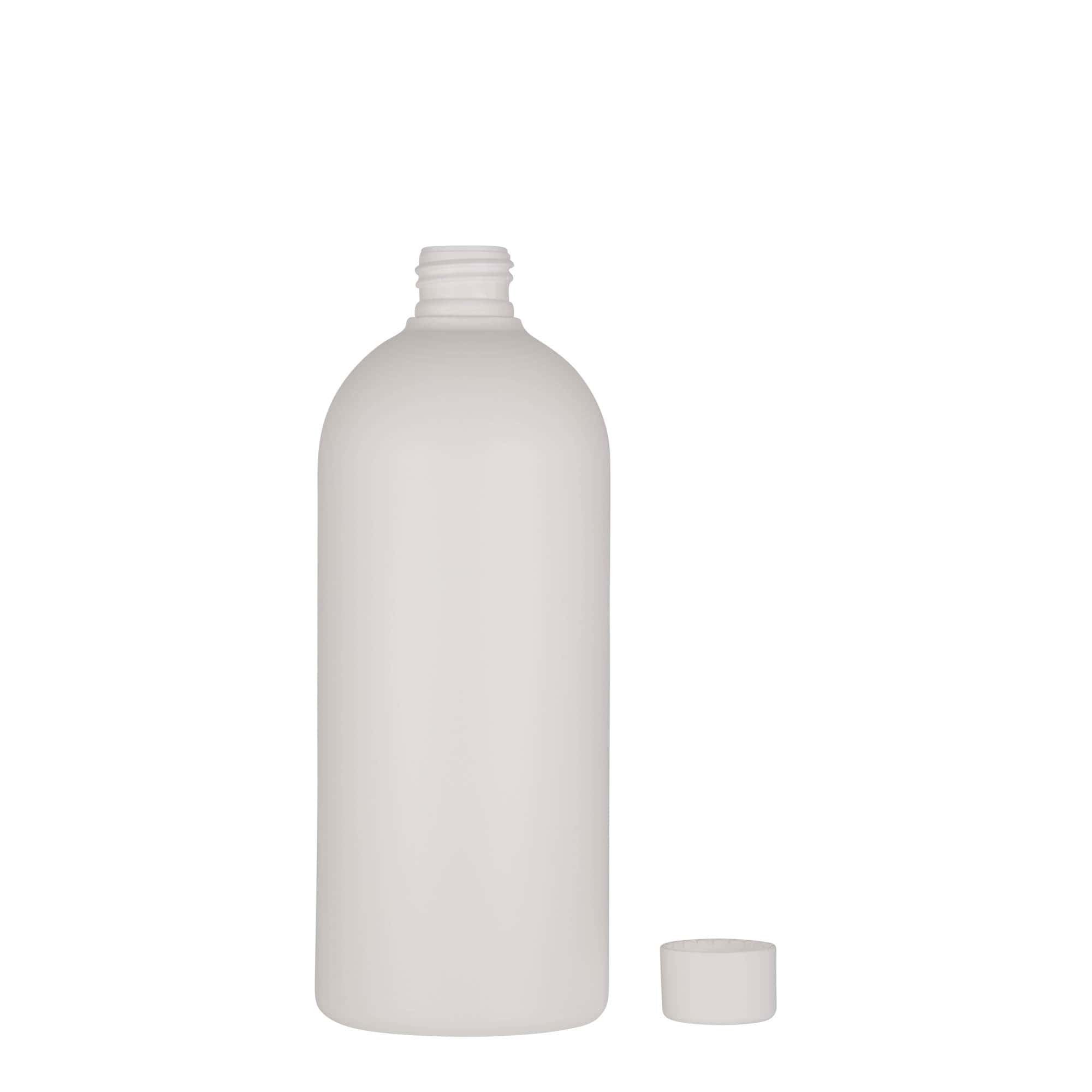 500 ml plastflaska 'Tuffy', HDPE, vit, mynning: 24/410
