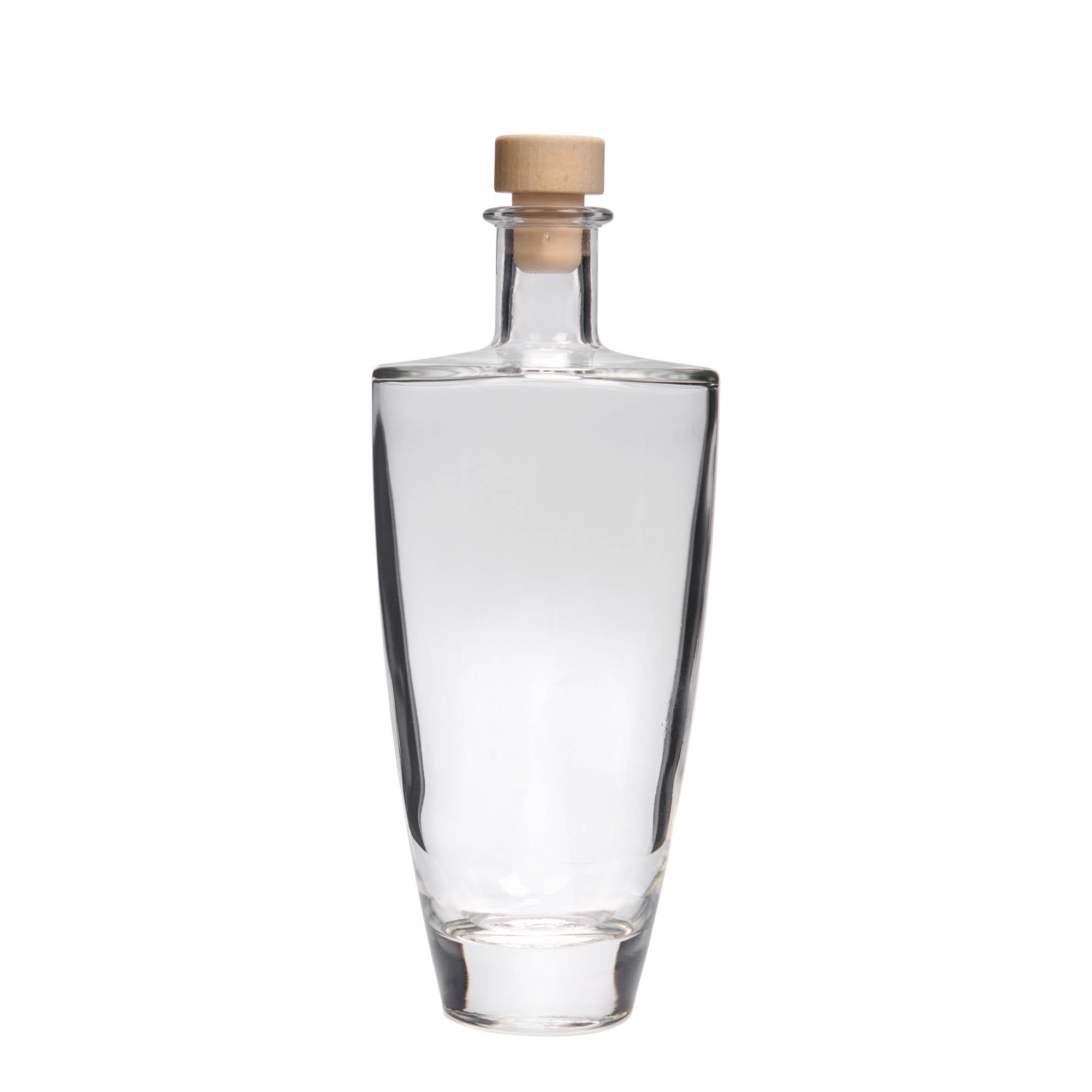500 ml glasflaska 'Vanessa', oval, mynning: kork