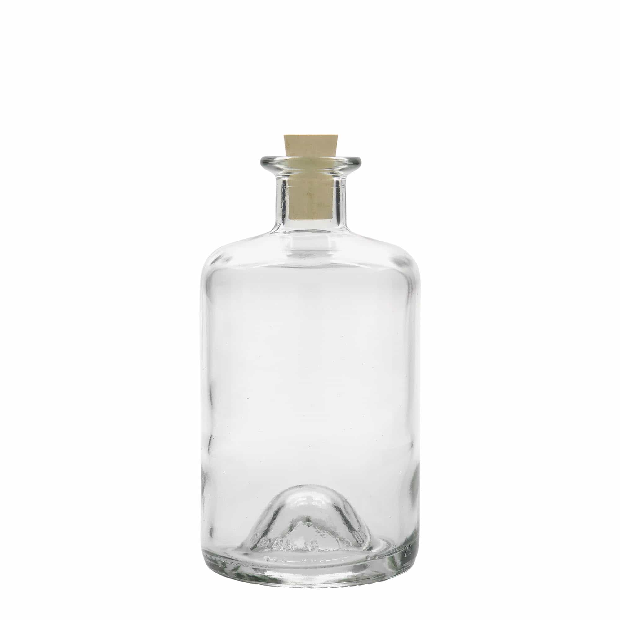500 ml glasflaska apotekare, öppning: kork
