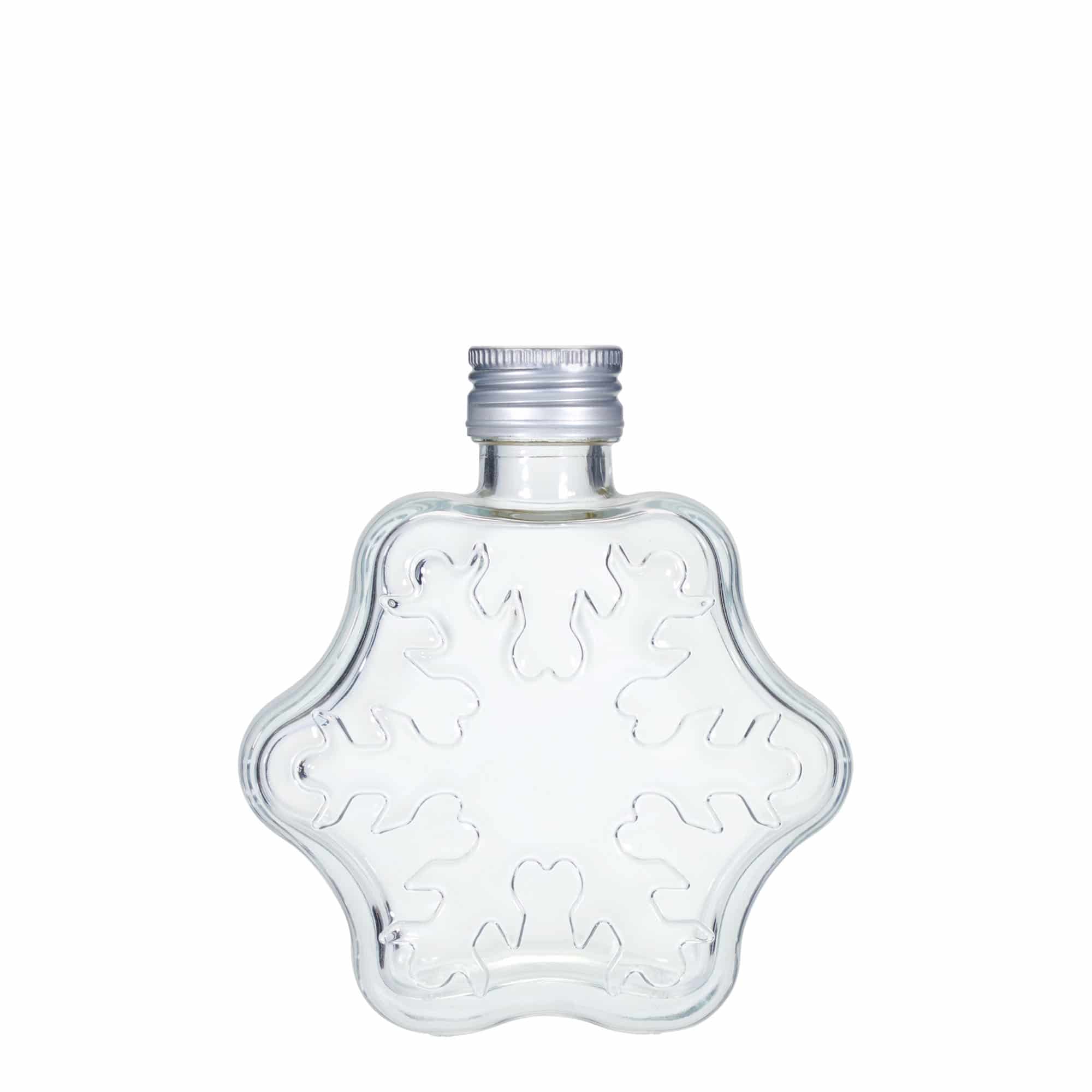 200 ml glasflaska 'Snöflinga', mun: PP 28