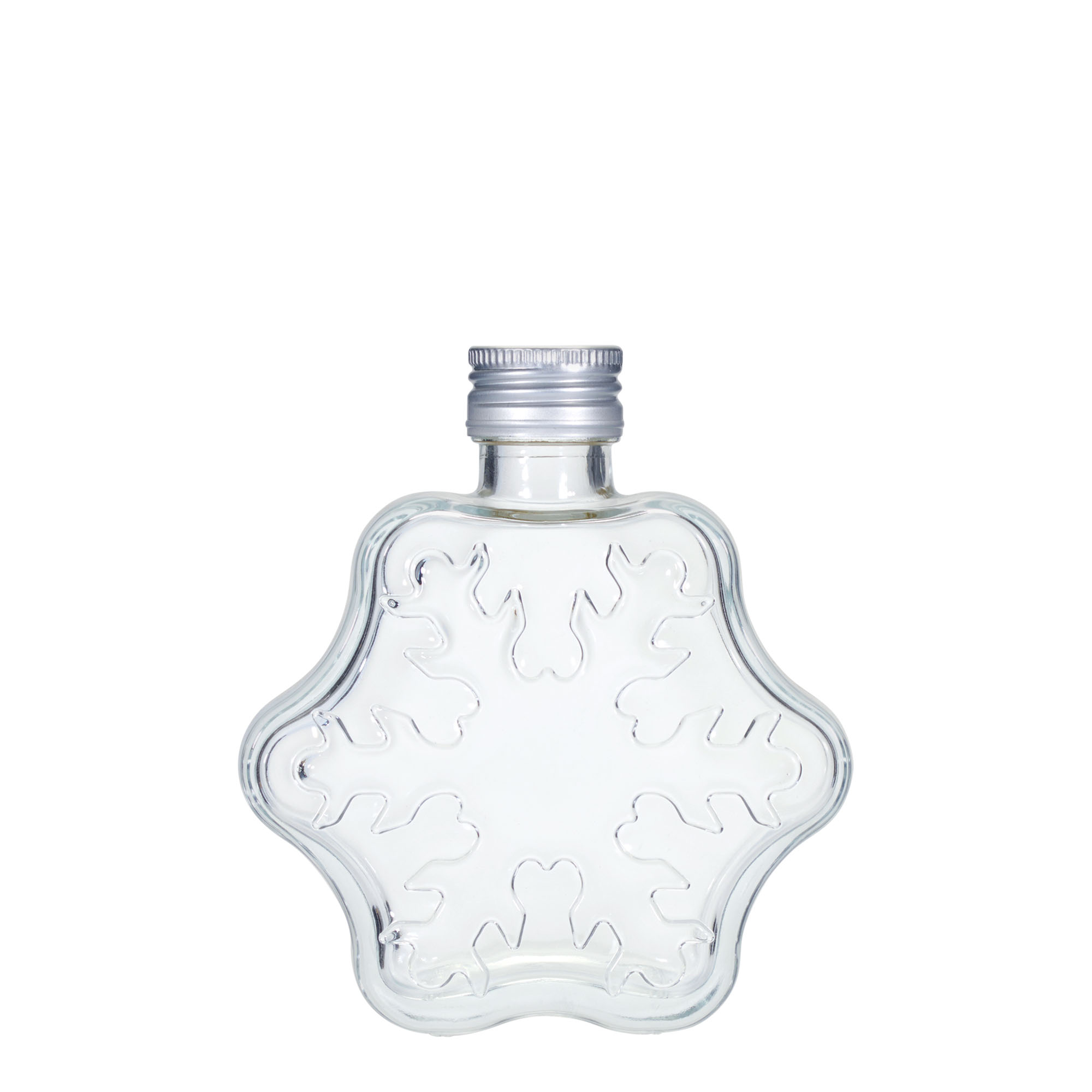 200 ml glasflaska 'Snöflinga', öppning: PP 28