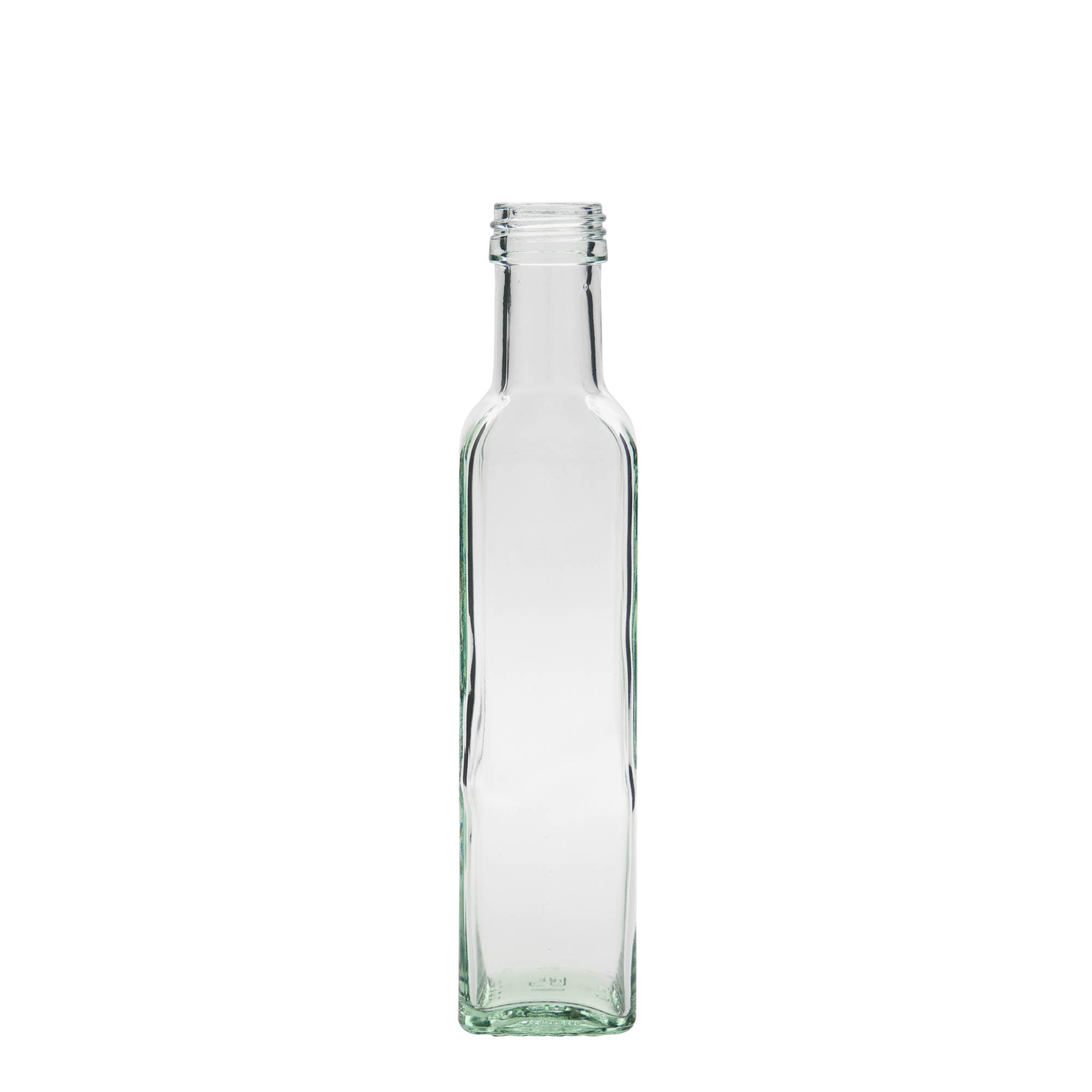 250 ml glasflaska 'Marasca', fyrkantig, öppning: PP 31,5 250 ml glasflaska 'Marasca', fyrkantig, öppning: PP 31,5
