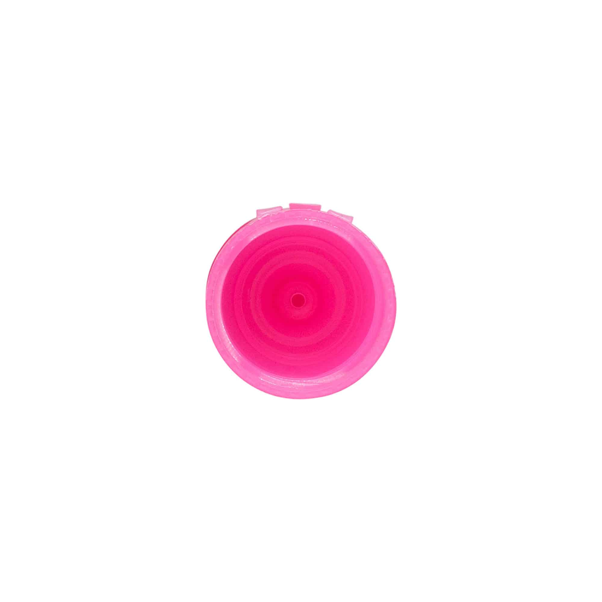 Skruvlock med gångjärn, PP-plast, rosa, för öppning: 24/410