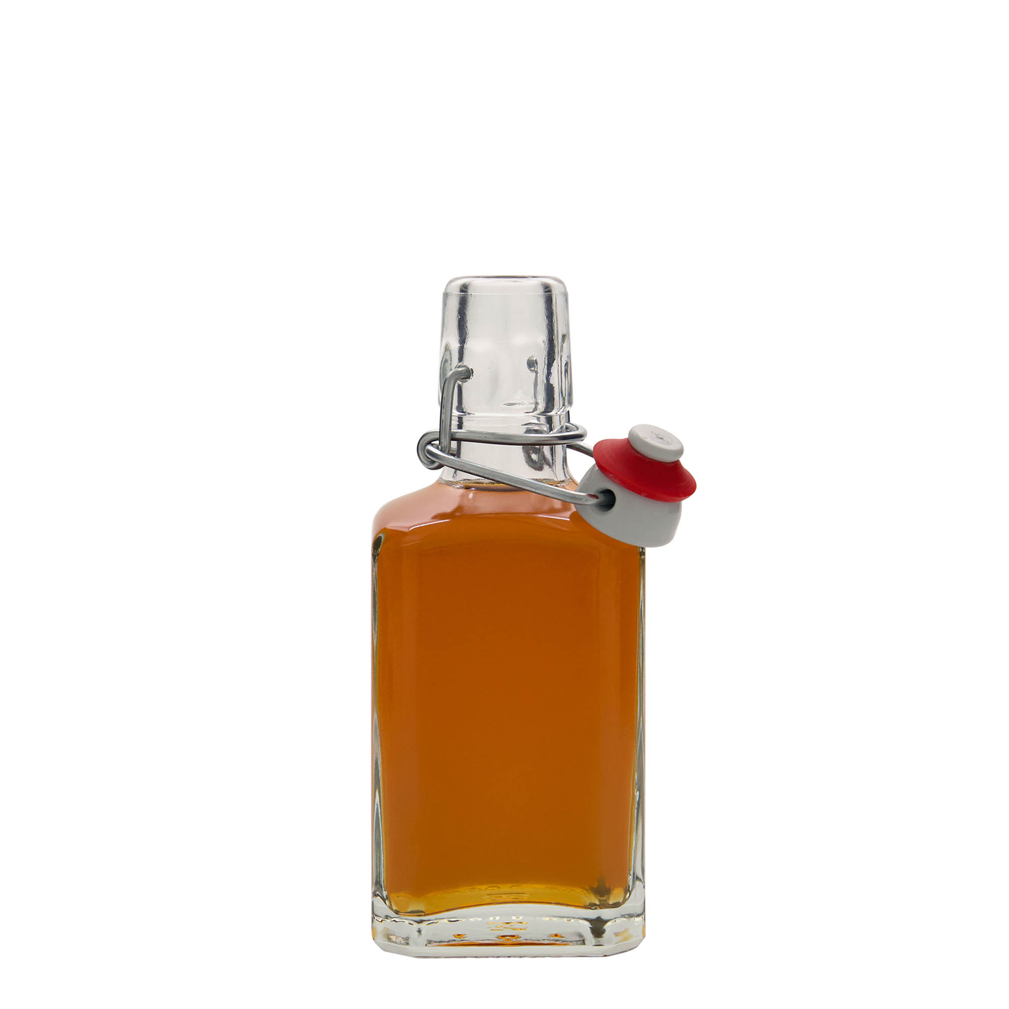 250 ml glasflaska 'Rialto', kvadratisk, mynning: bygelkapsyl
