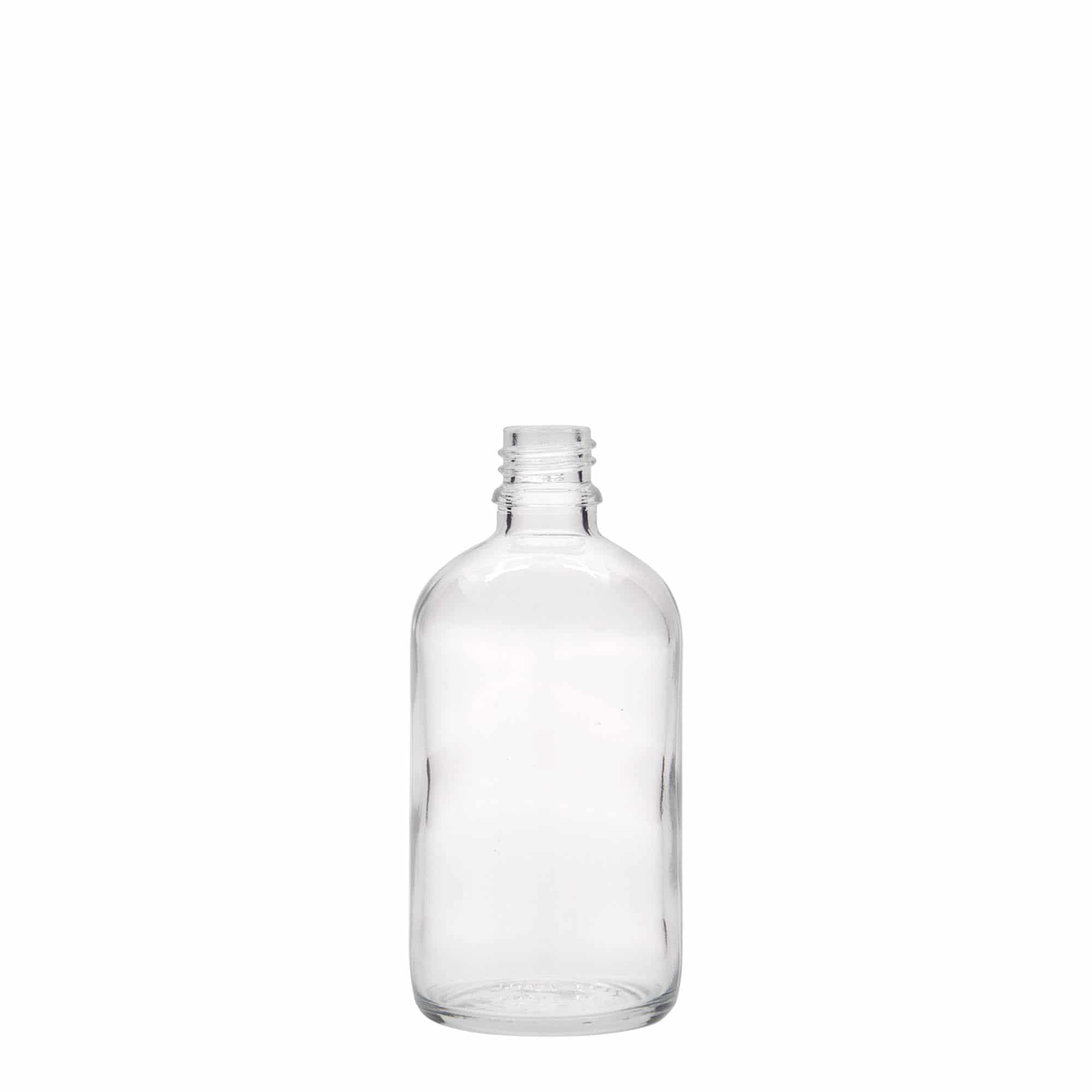 100 ml medicinflaska, glas, mynning: DIN 18