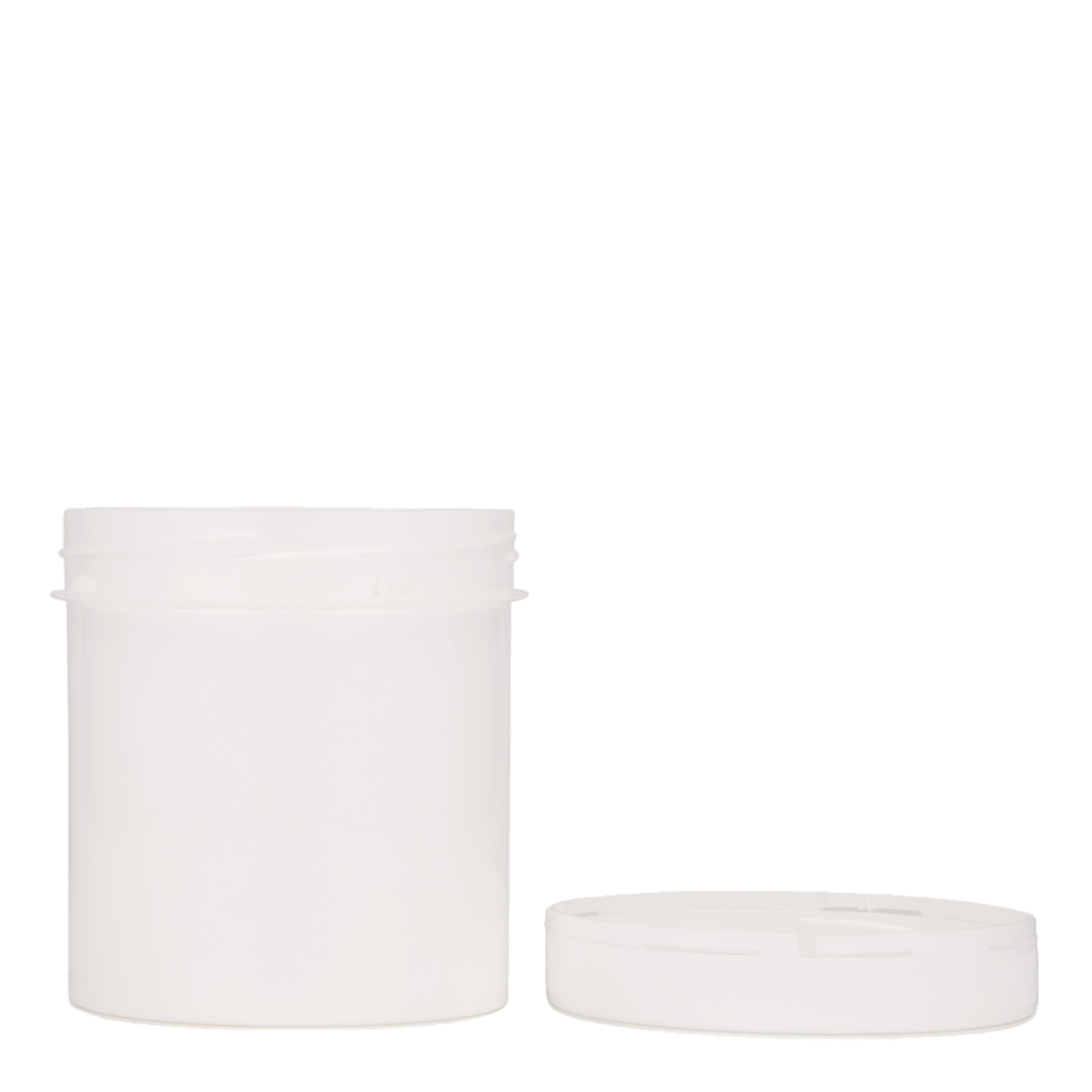 250 ml plastburk 'Securilock', PP, vit, öppning: skruvlock