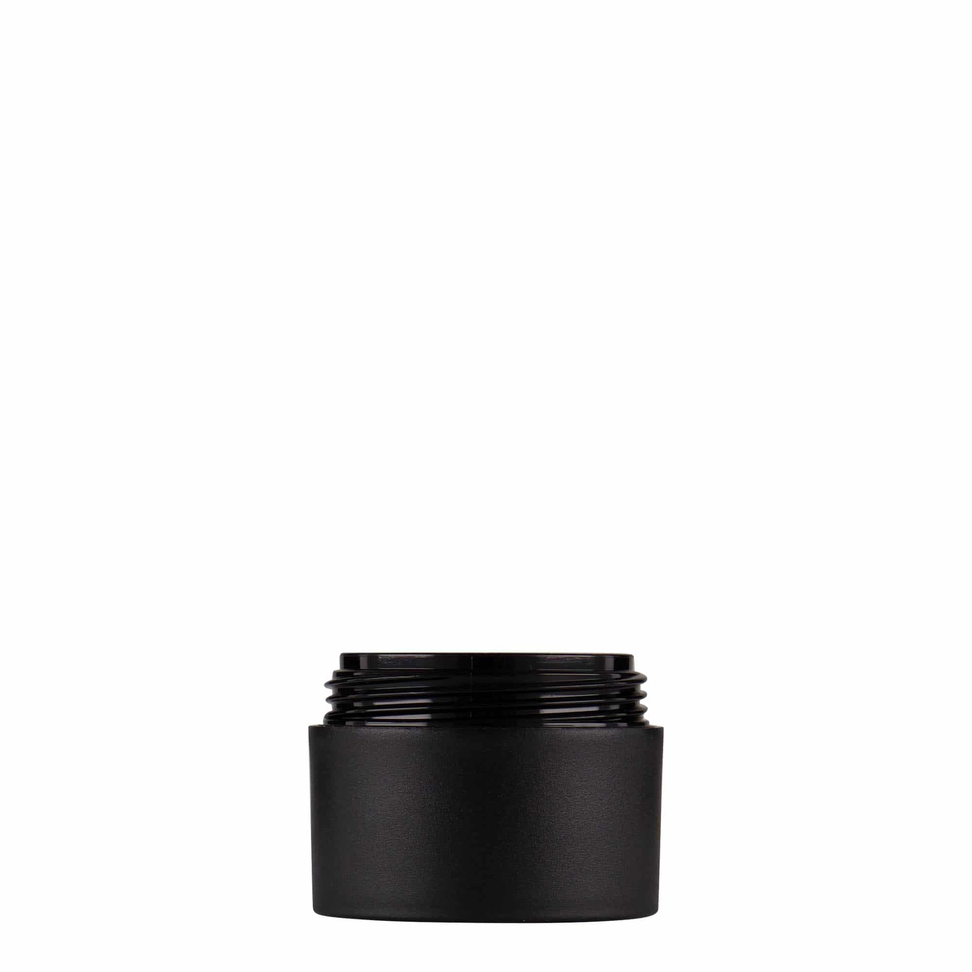 15 ml plastburk 'Antonella', PP, svart, mynning: skruvkapsel 15 ml plastburk 'Antonella', PP, svart, mynning: skruvkapsel