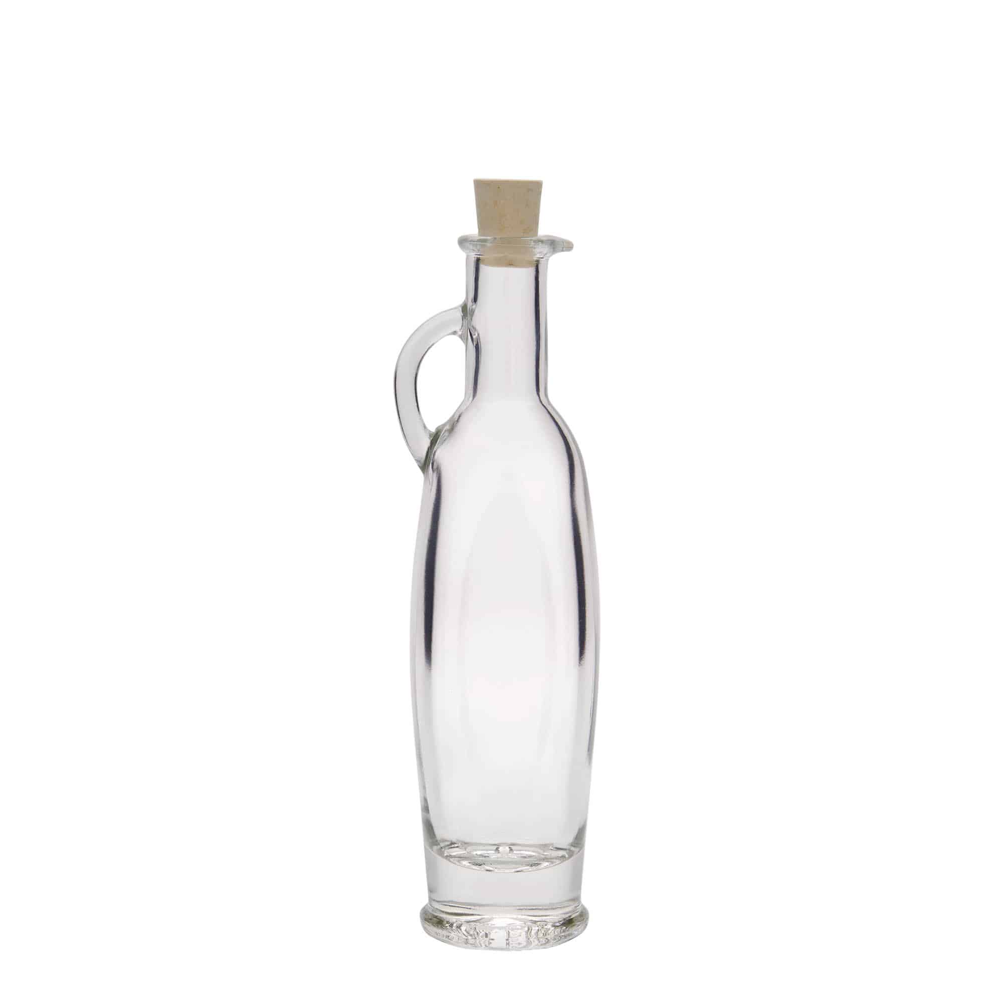100 ml glasflaska 'Eleganta', oval, mynning: kork