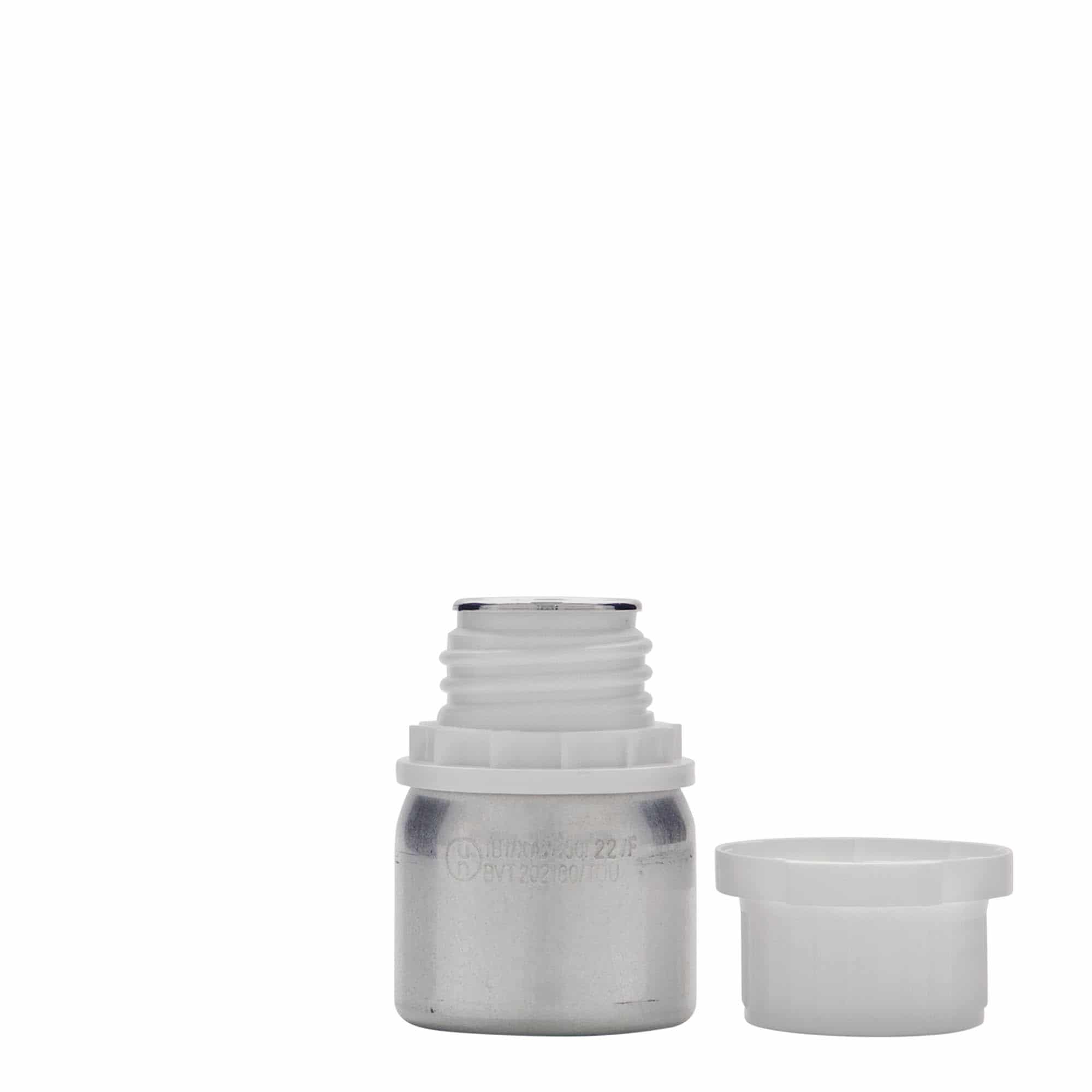 50 ml aluminiumflaska, metall, silver, mynning: DIN 32 50 ml aluminiumflaska, metall, silver, mynning: DIN 32