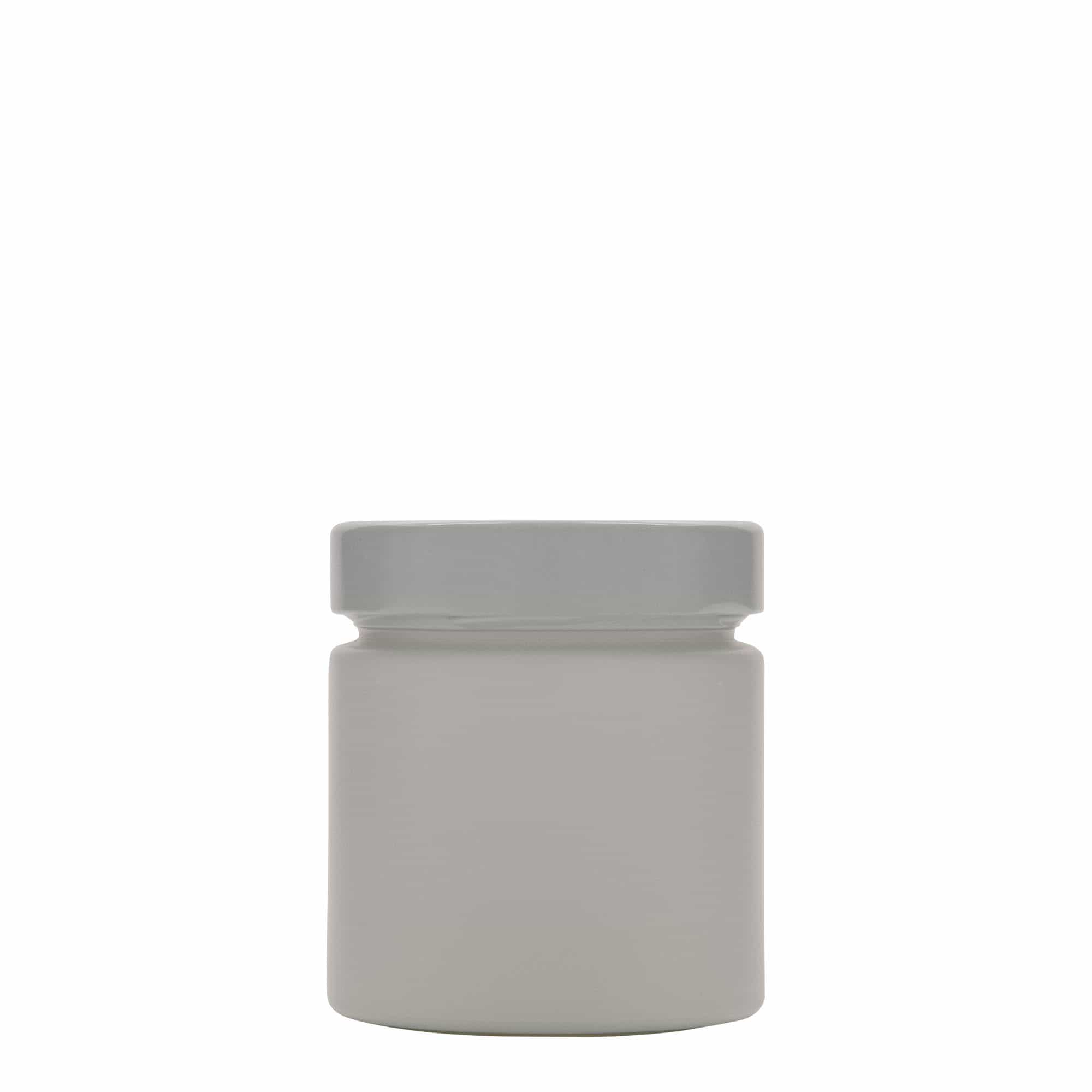220 ml rund glas 'Aurora', vitt, öppning: Deep-Twist-Off (DTO 66)