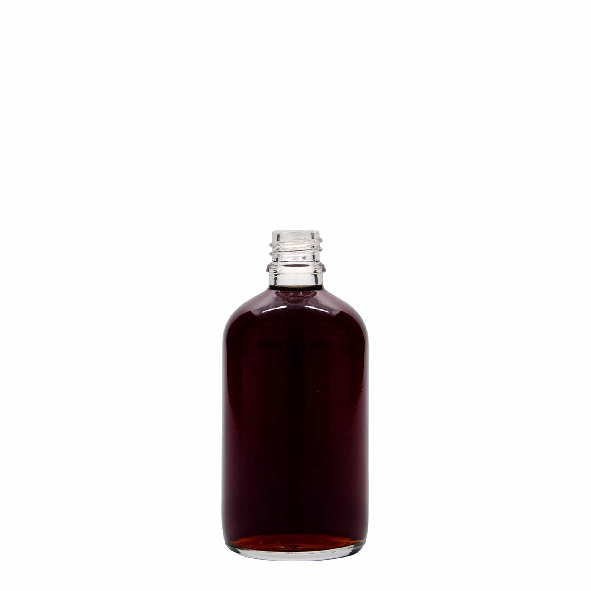 100 ml medicinflaska, glas, mynning: DIN 18