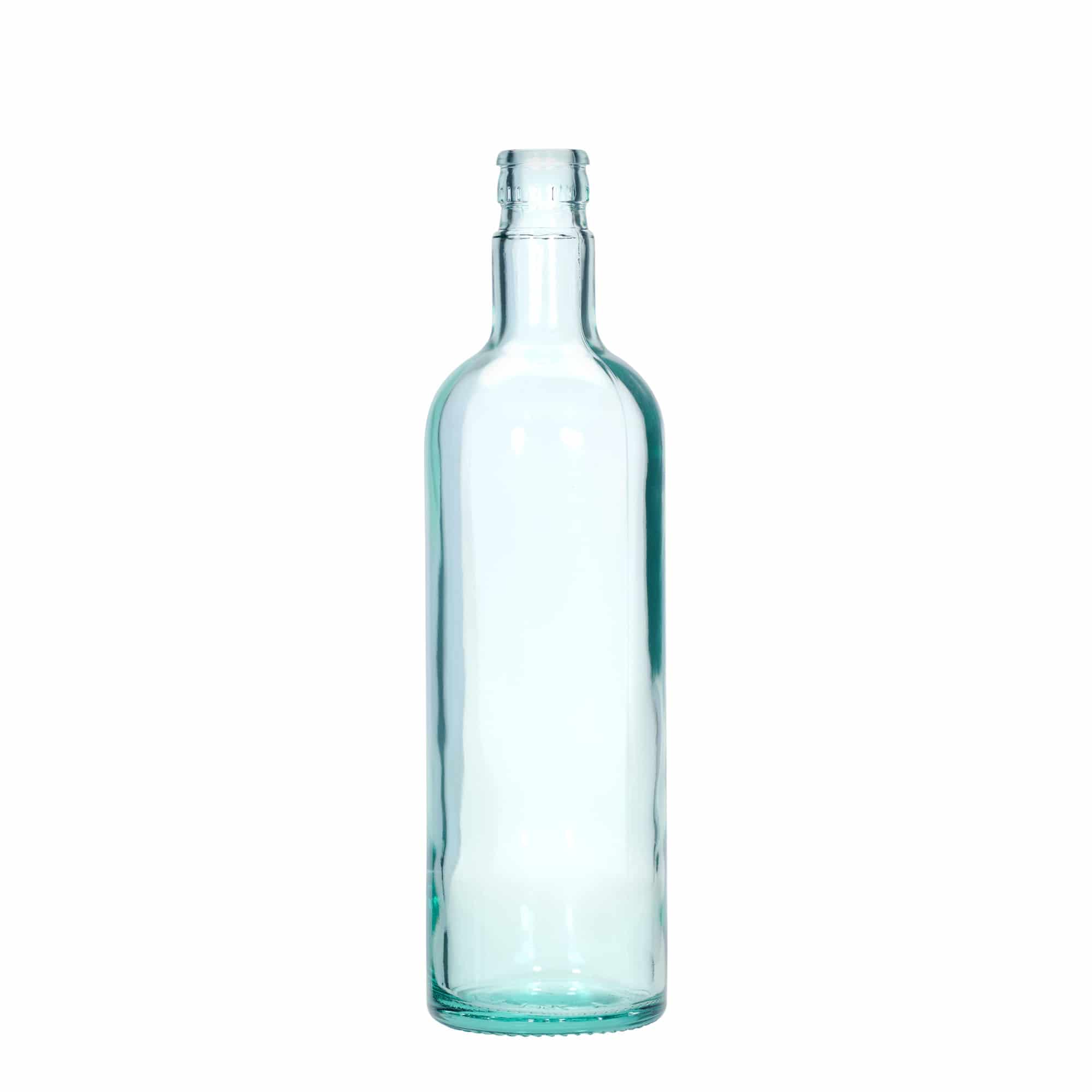 750 ml ättiks-/oljeflaska 'Willy New', glas, ljusgrön, mynning: DOP