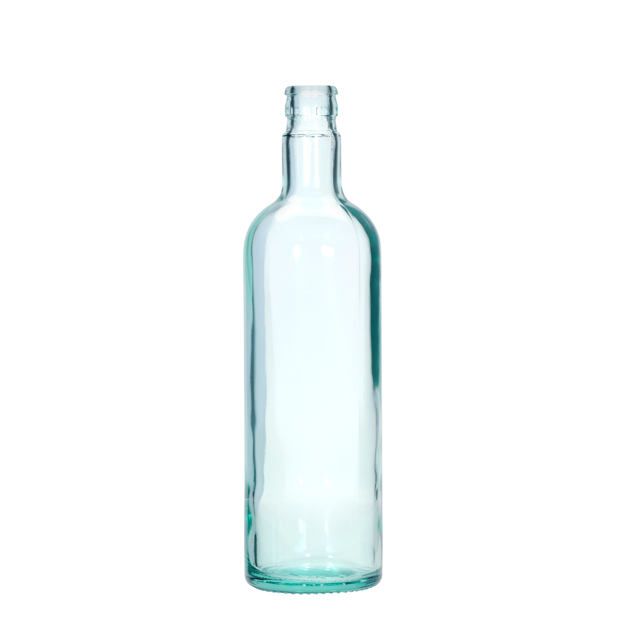 750 ml ättiks-/oljeflaska 'Willy New', glas, ljusgrön, mynning: DOP