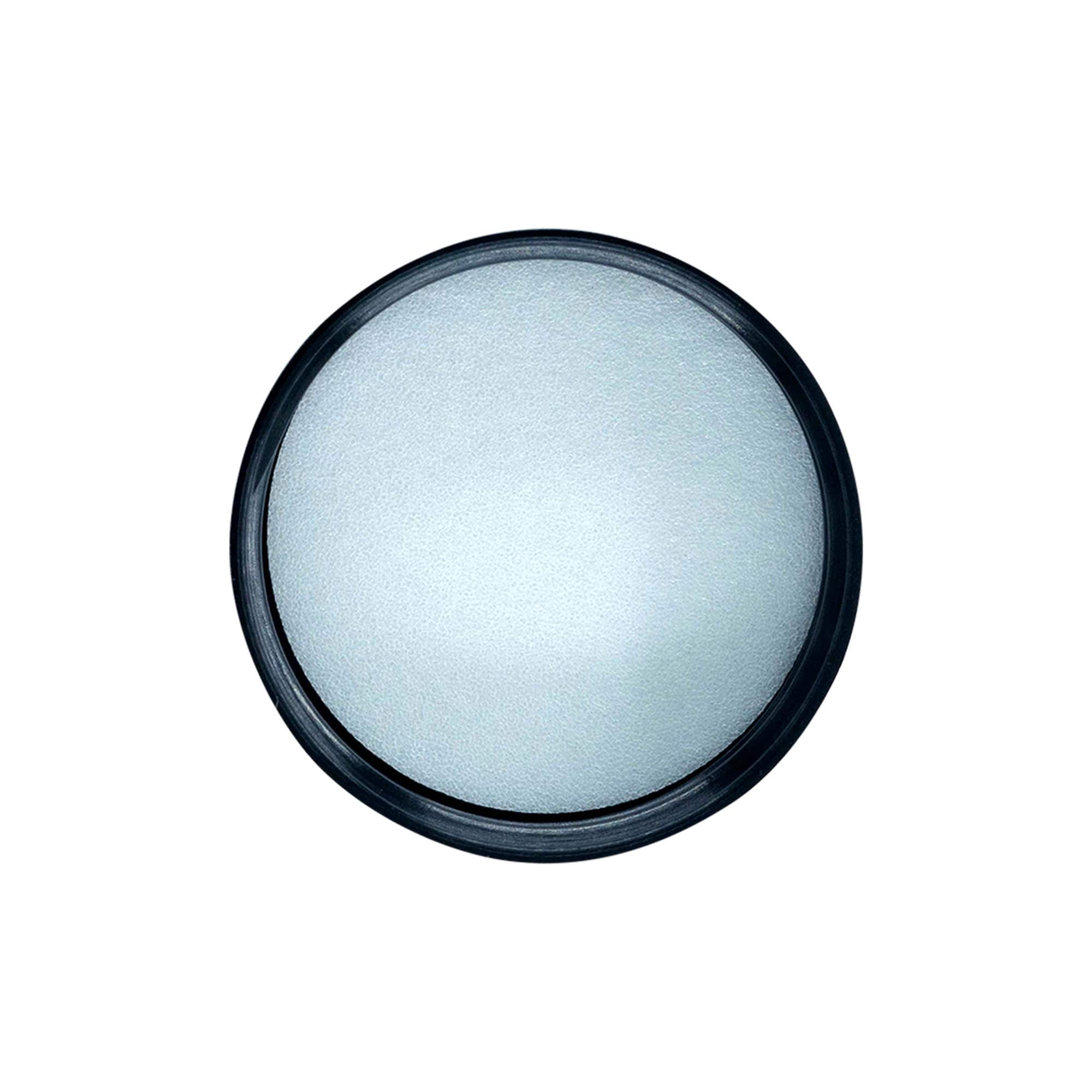 Skruvlock för 60 ml 'Brown Line', HPM-plast, svart