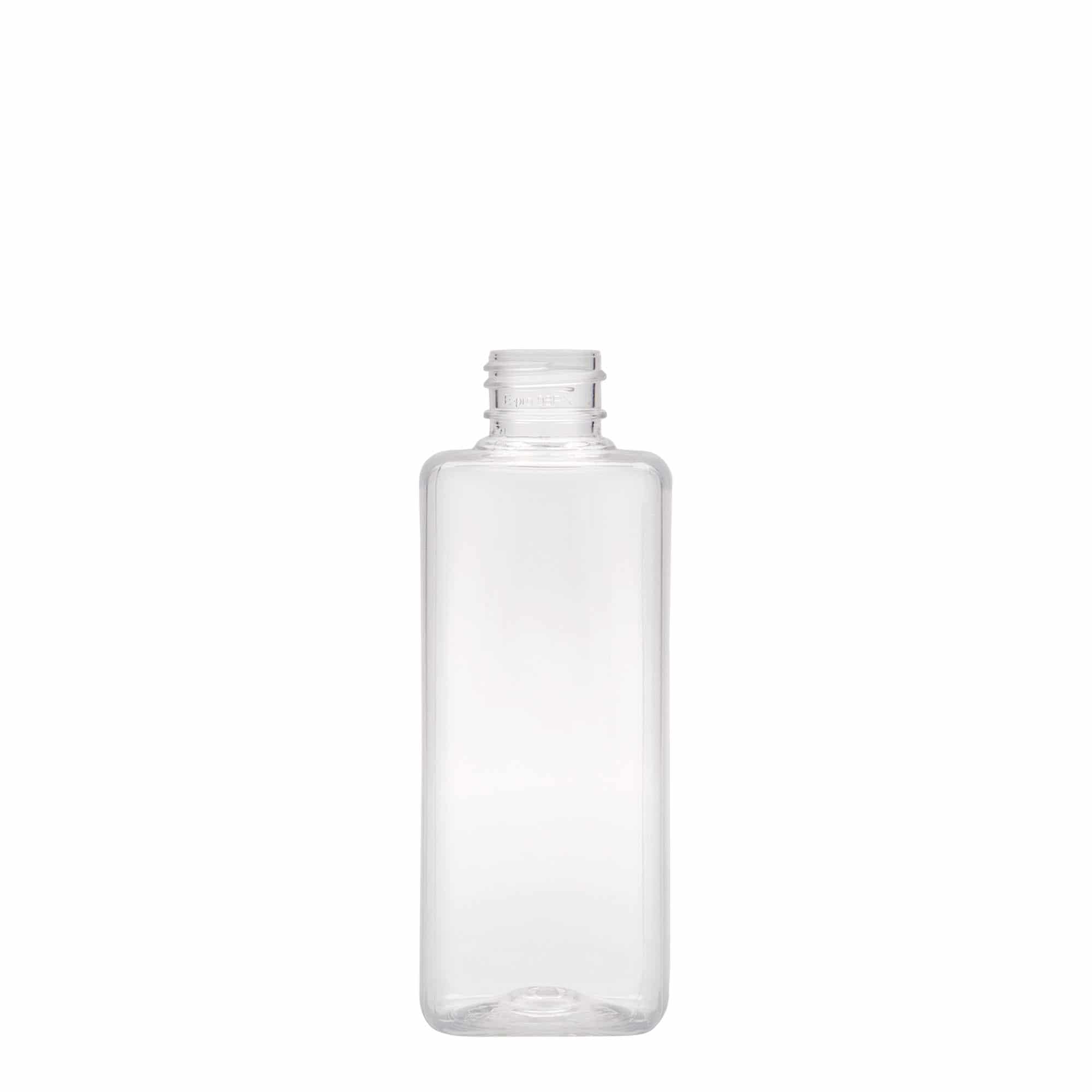 200 ml PET-flaska 'Karl', kvadratisk, plast, mynning: GPI 24/410