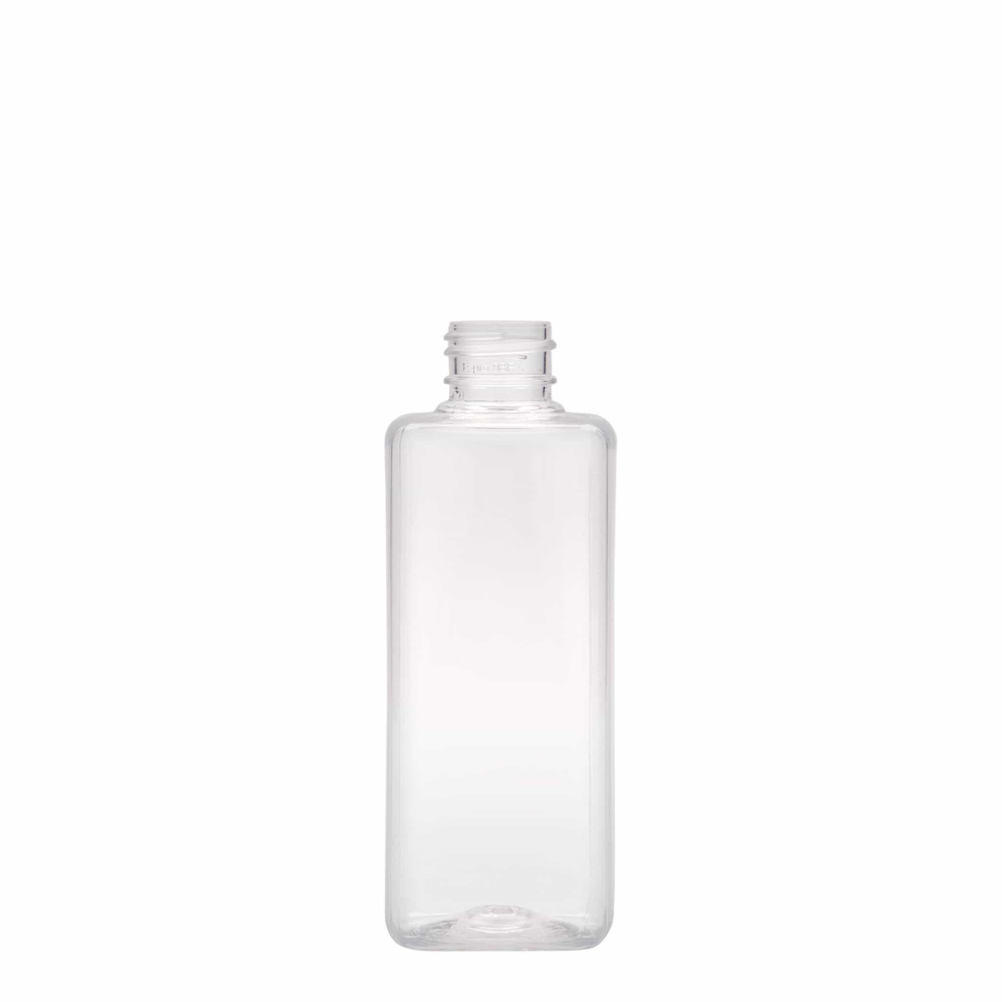 200 ml PET-flaska 'Karl', fyrkantig, plast, öppning: 24/410