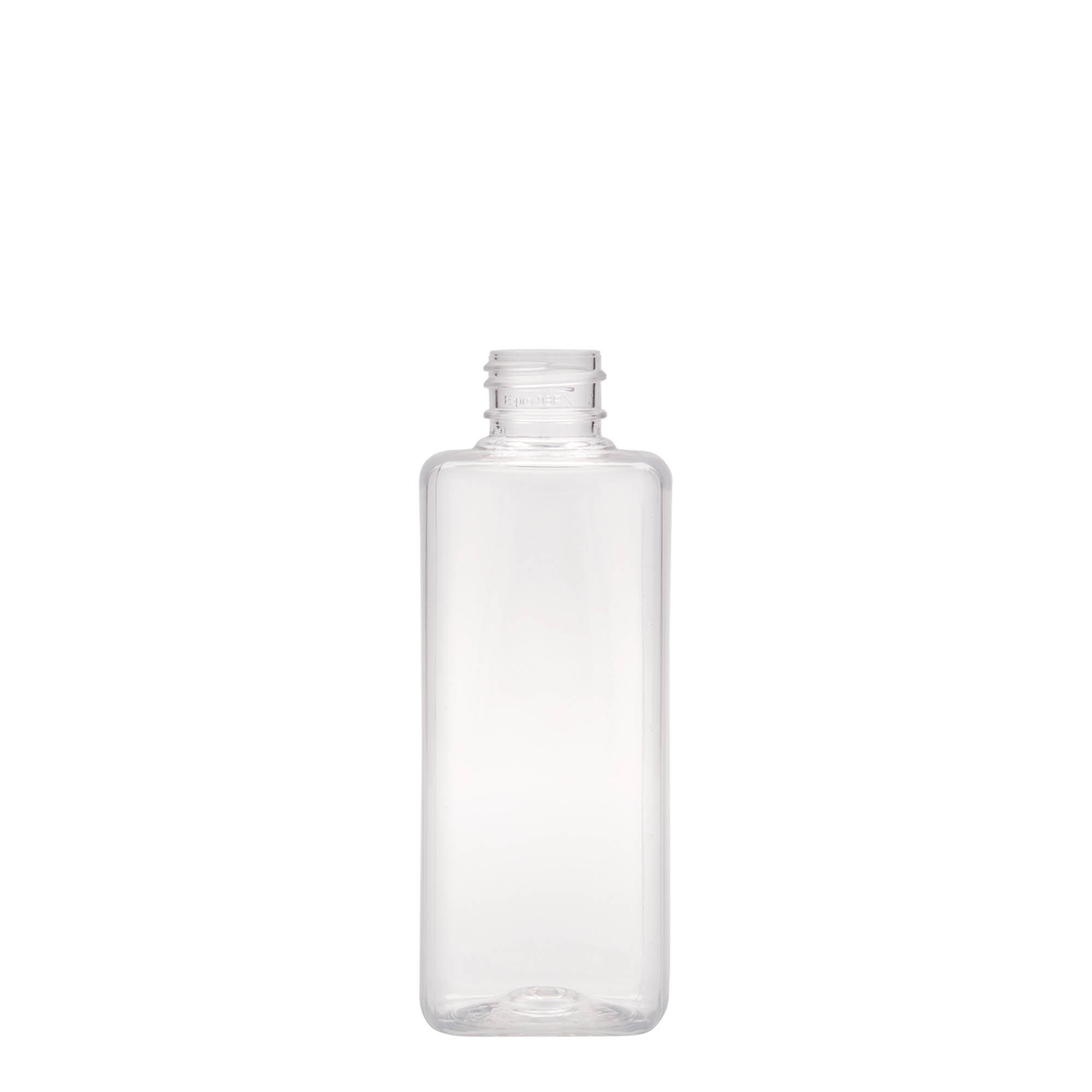 200 ml PET-flaska 'Karl', fyrkantig, plast, öppning: 24/410