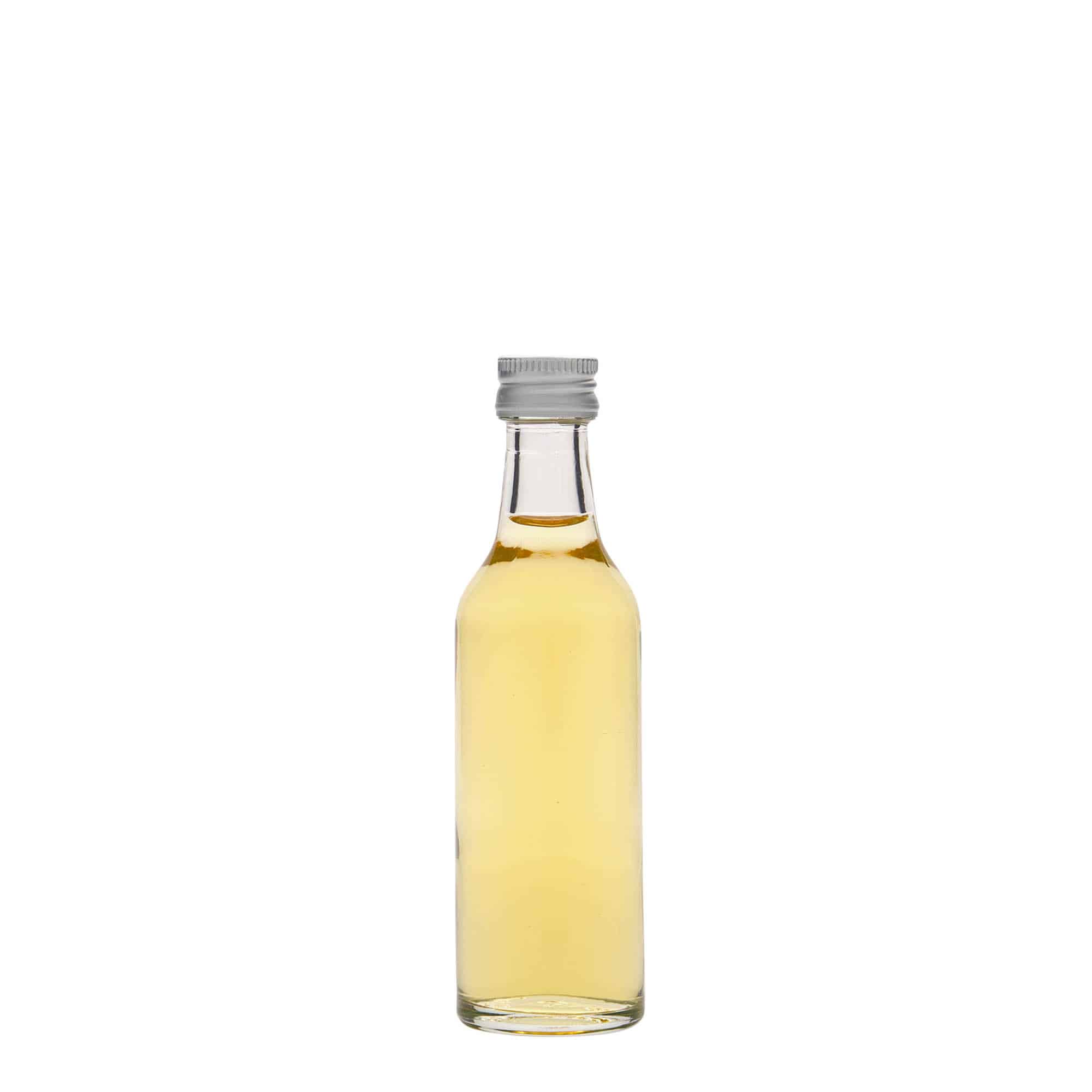 50 ml glasflaska rak hals, mynning: PP 18