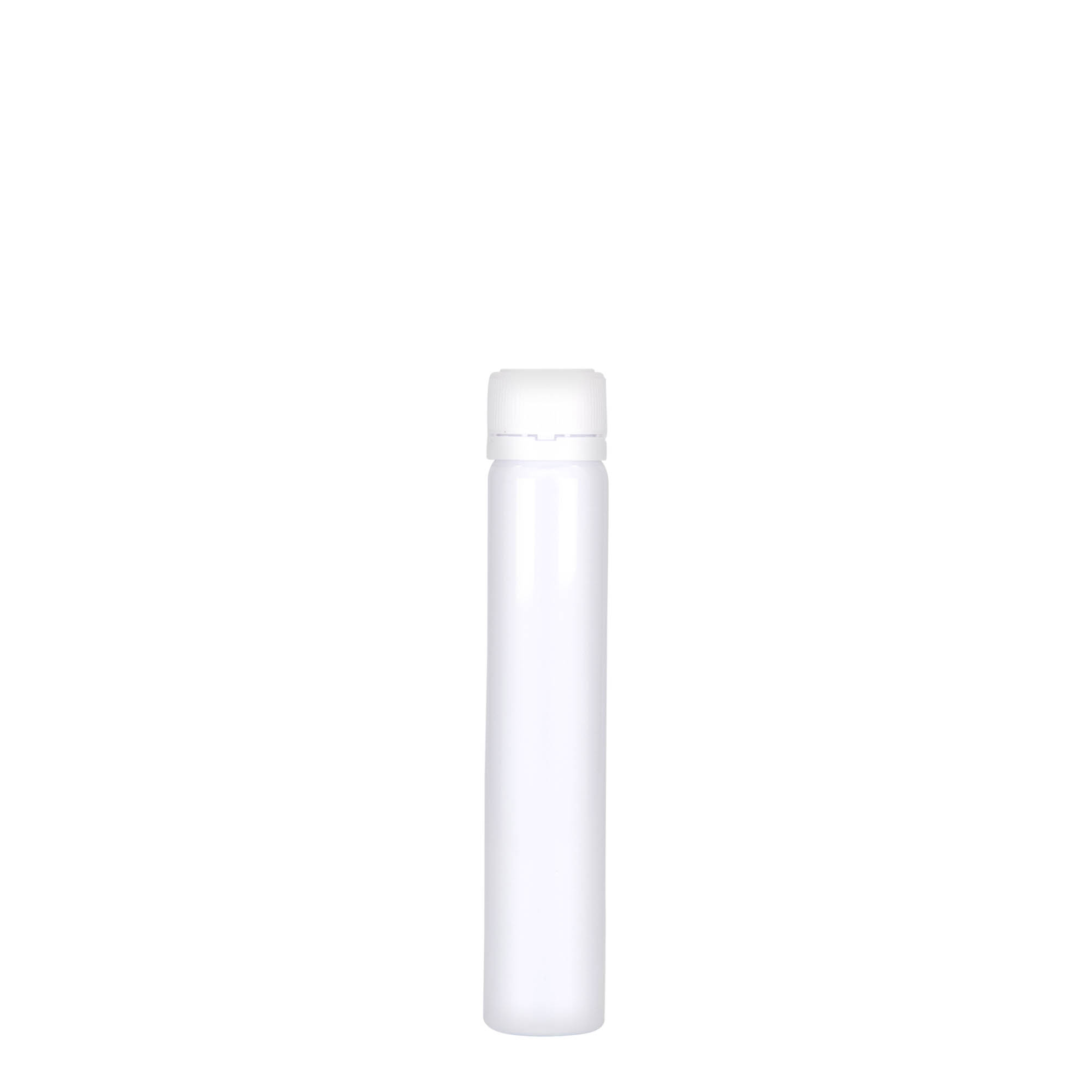 25 ml PET-rör, plast, vit, öppning: skruvlock