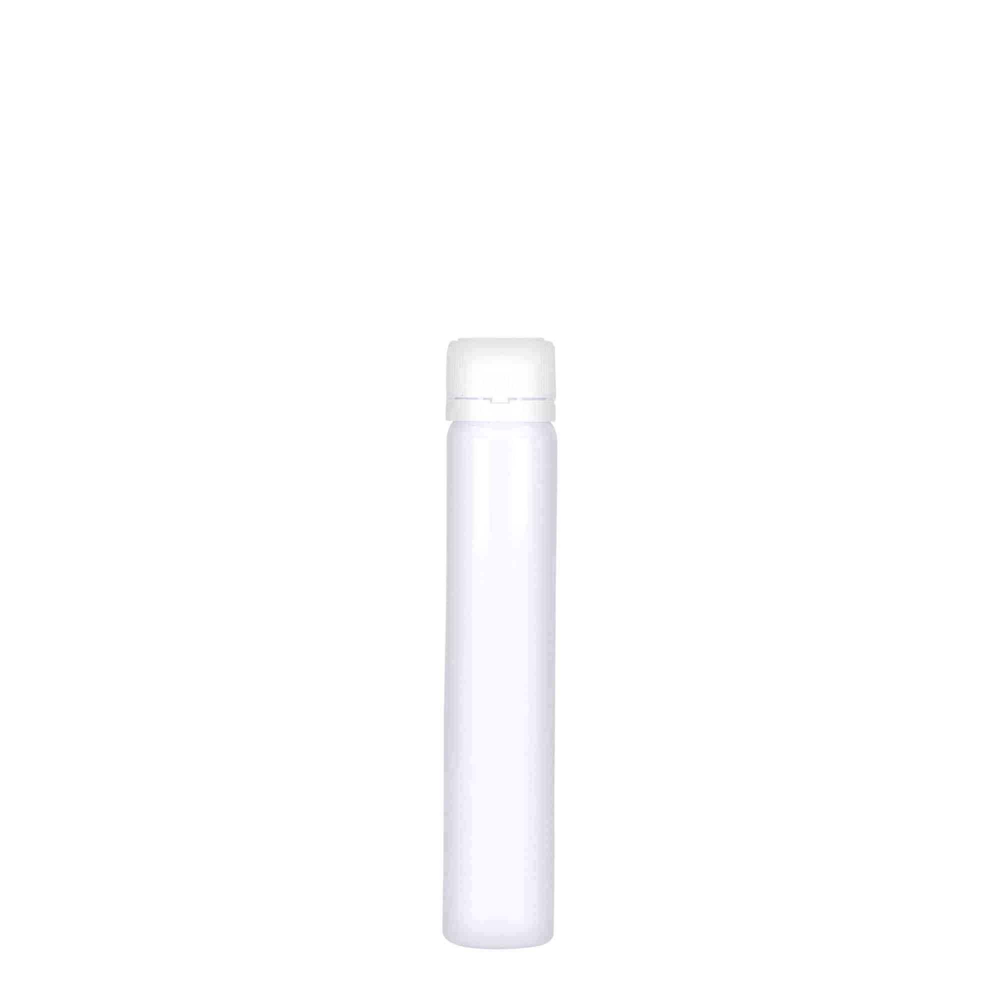 25 ml PET-rör, plast, vit, öppning: skruvlock
