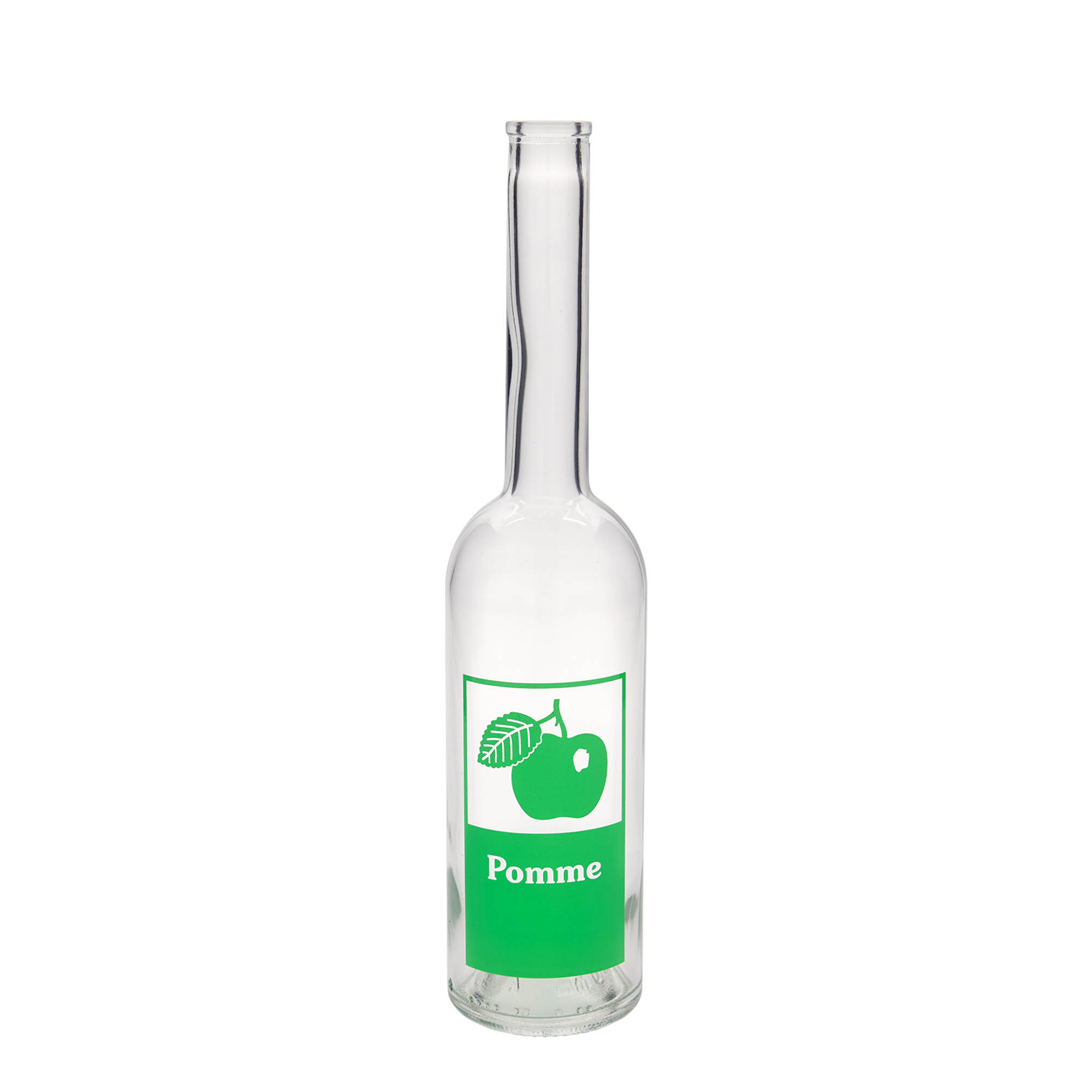 500 ml glasflaska 'Opera', motiv: Pomme, öppning: kork