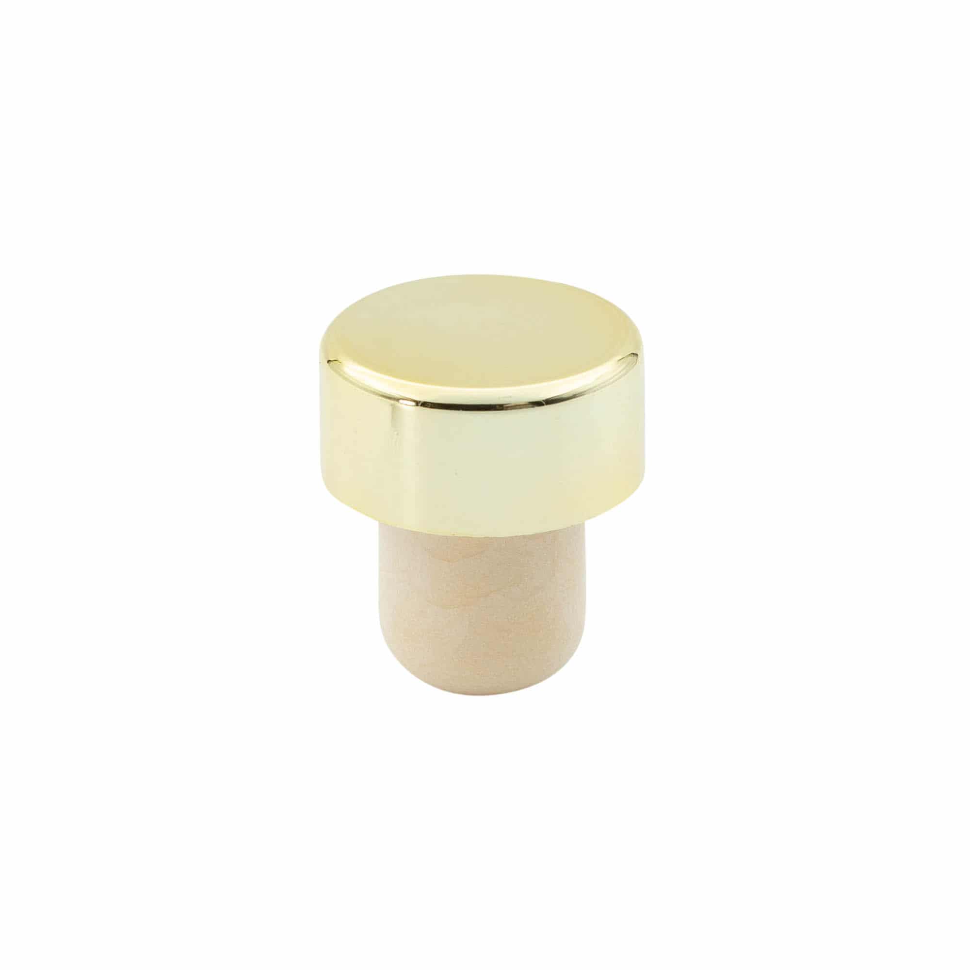 Greppkork 19 mm, plast, guld, för mynning: kork Greppkork 19 mm, plast, guld, för mynning: kork
